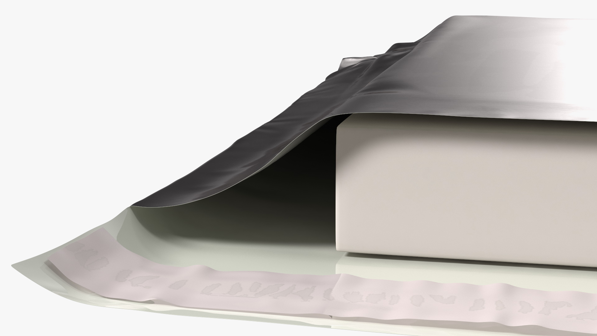 Poly Mailer Plastic Bag Black Open 3D model