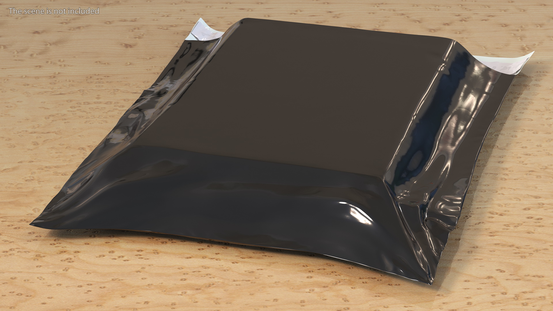Poly Mailer Plastic Bag Black Open 3D model