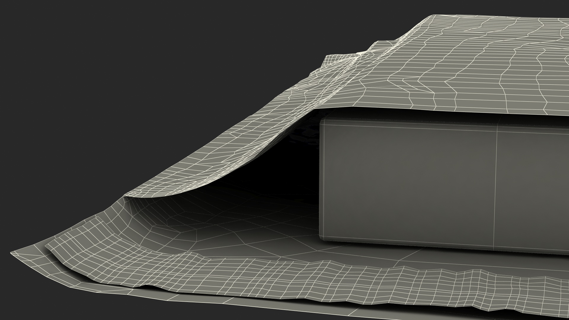 Poly Mailer Plastic Bag Black Open 3D model