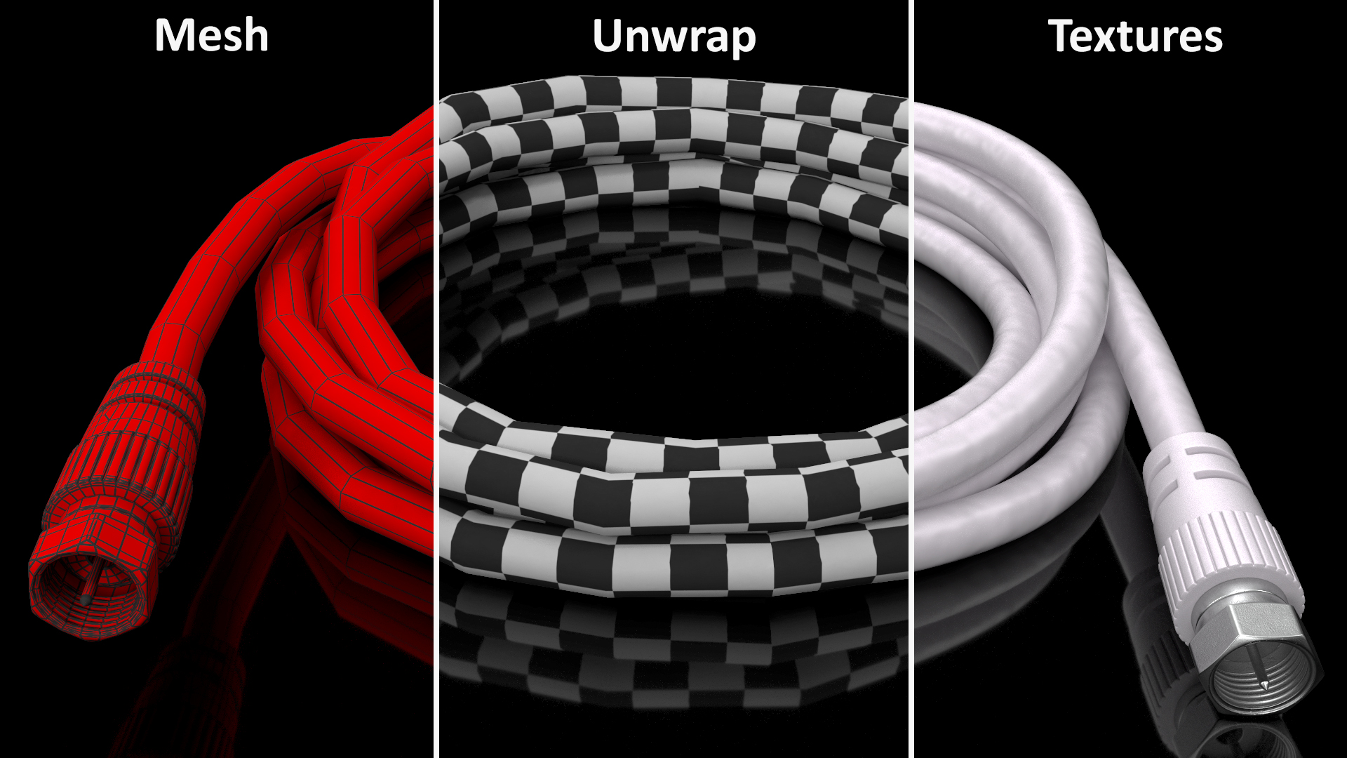 3D F Type RG6 Coax Cable