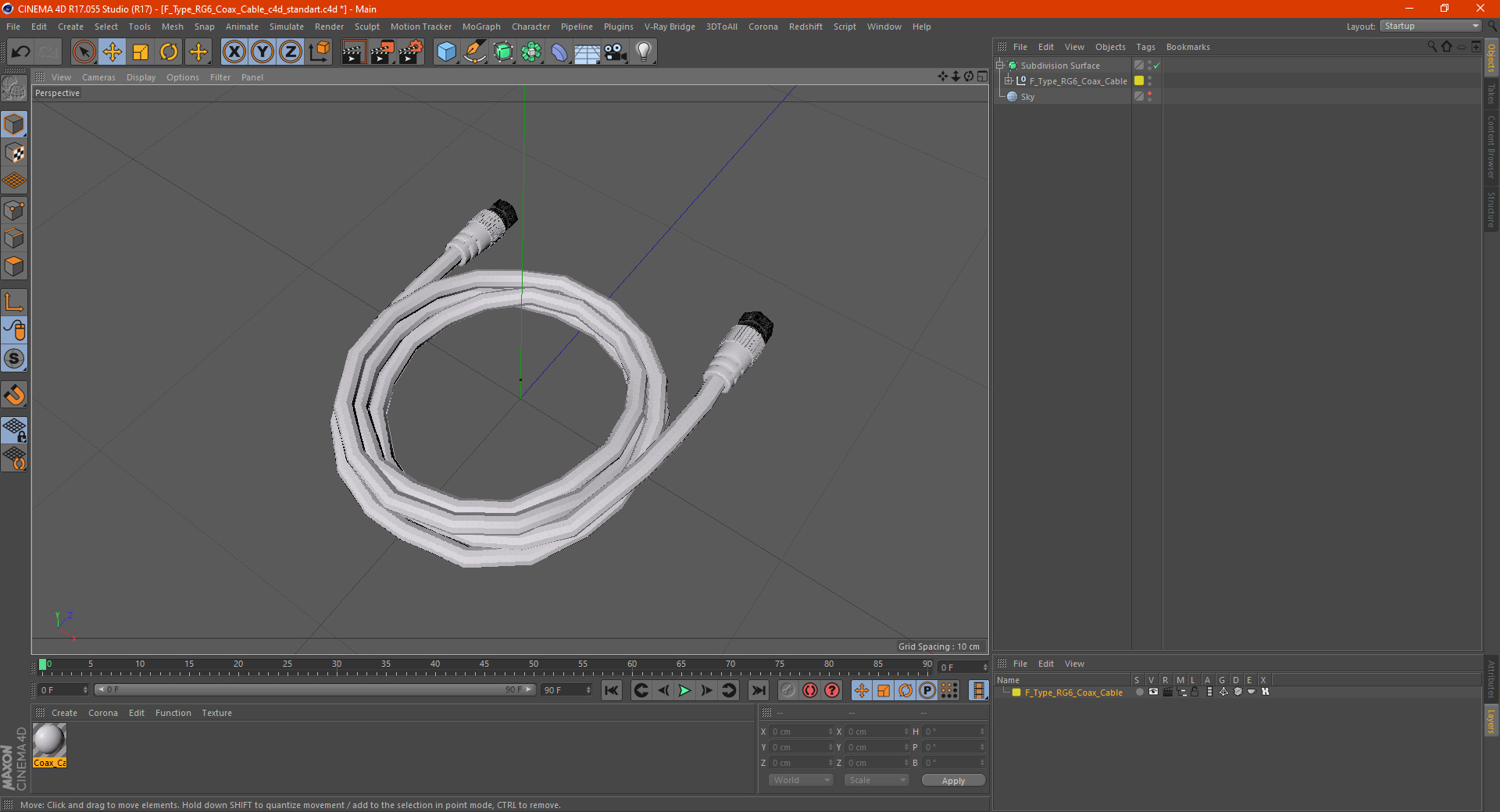 3D F Type RG6 Coax Cable
