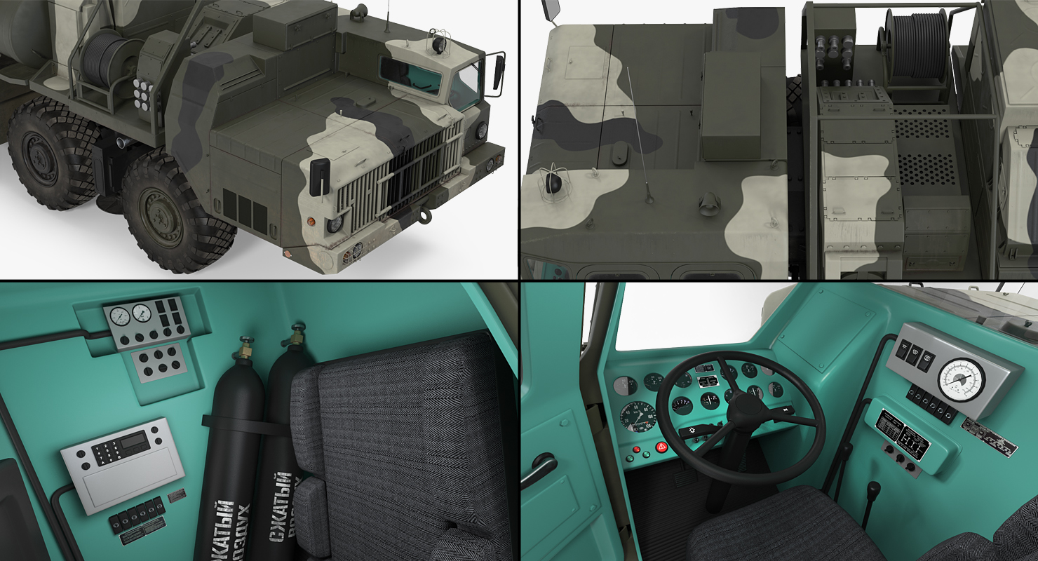 3D model SA 10 Grumble or S 300 Russian Missile System