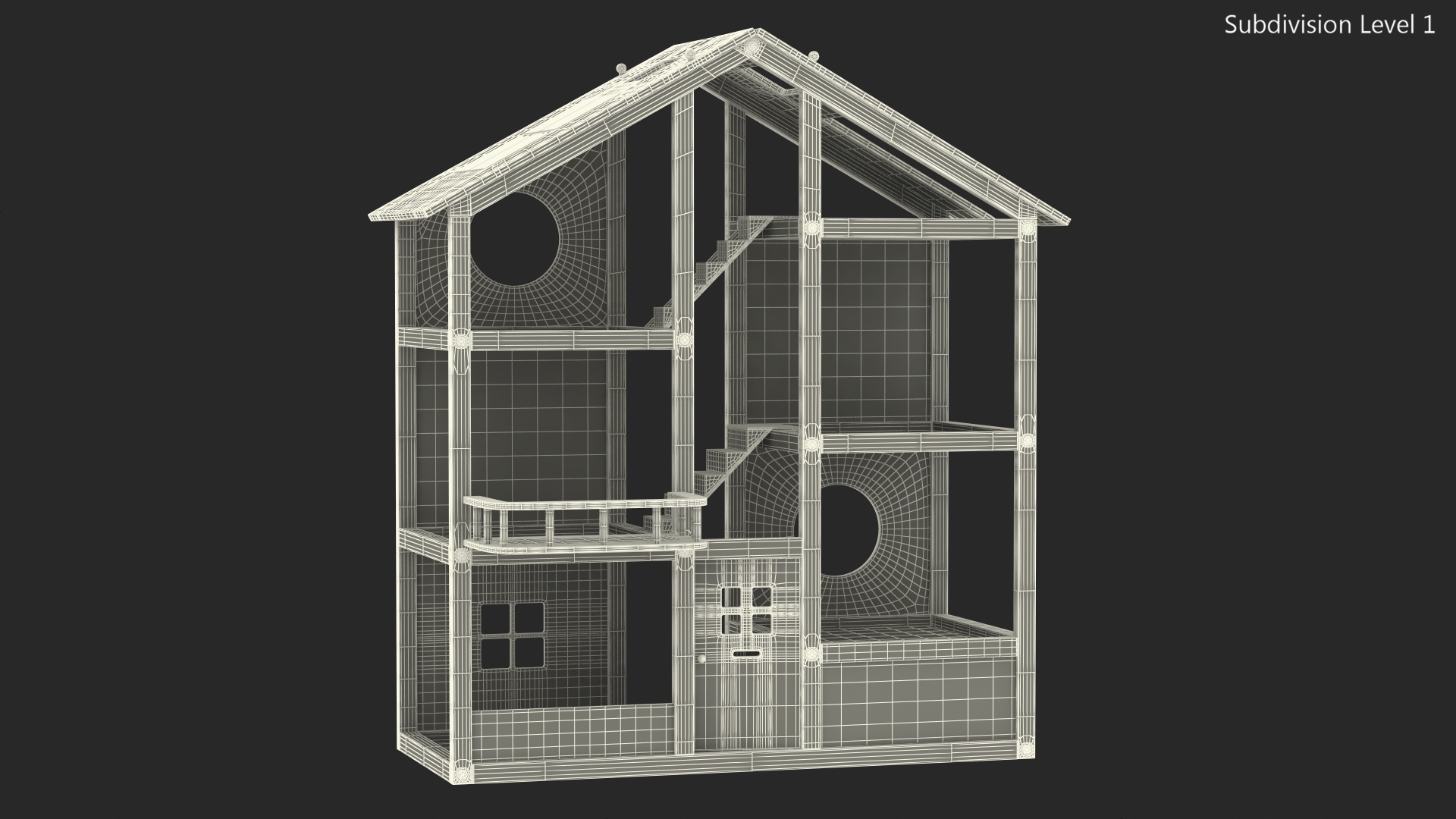 3D Wooden Dollhouse