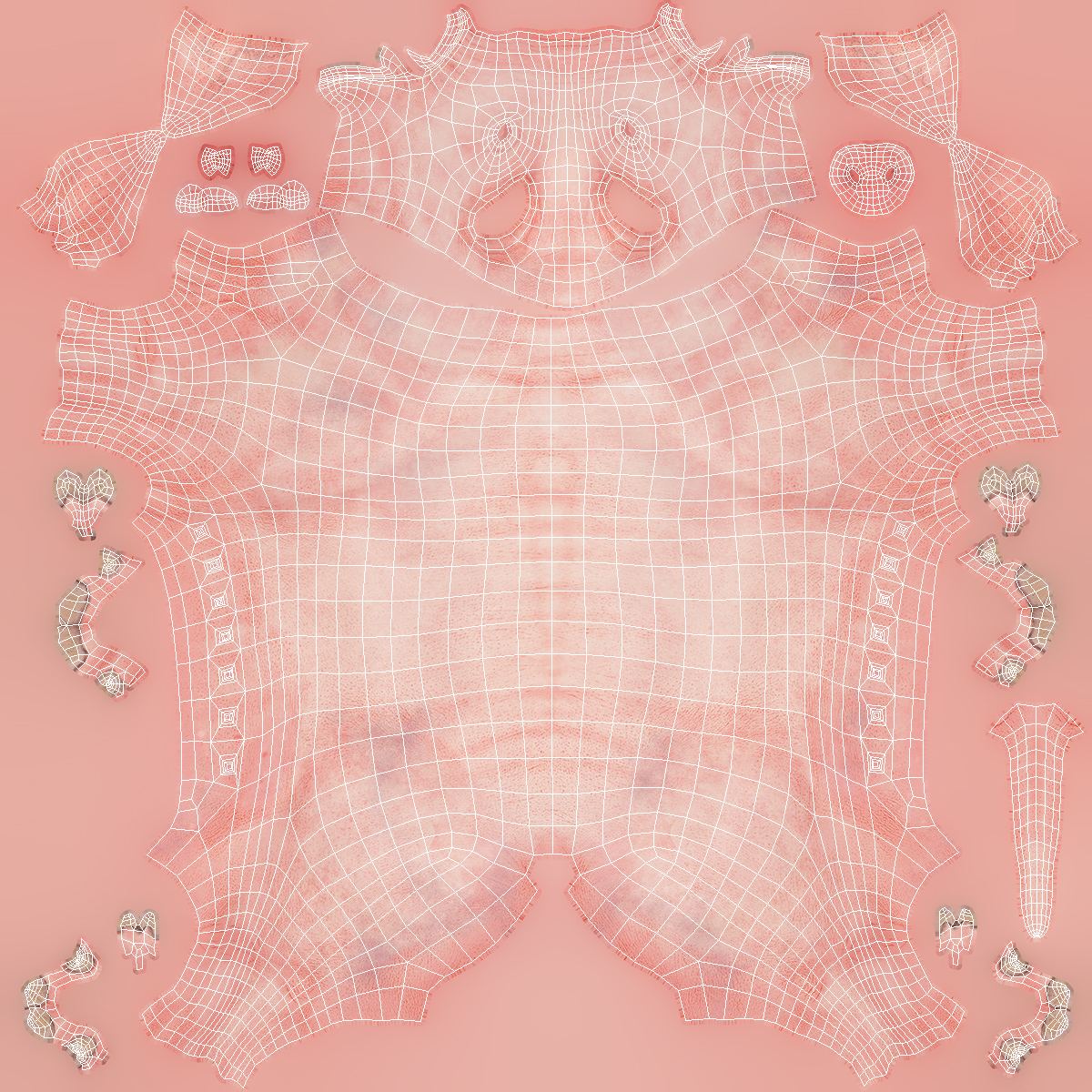 3D Pig Piglet Landrace with Fur model
