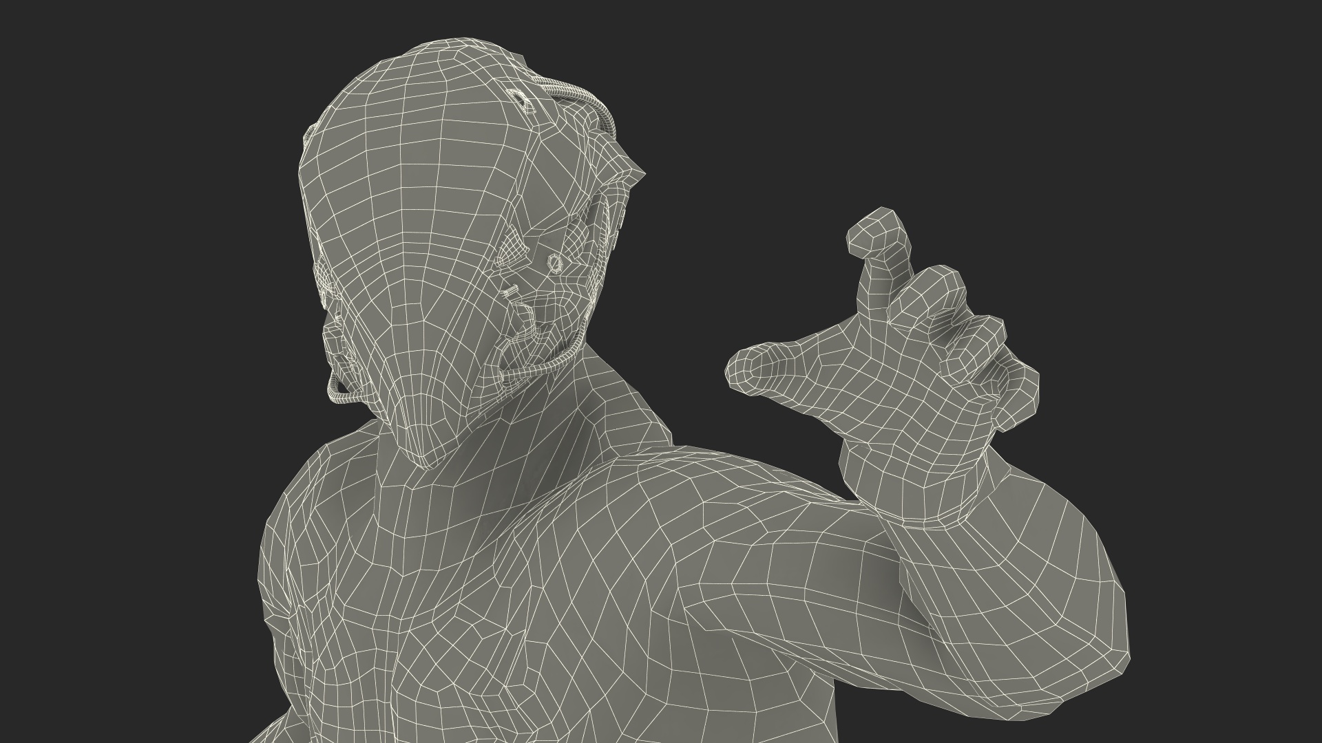 Futuristic Warrior with Sword Running Pose 3D
