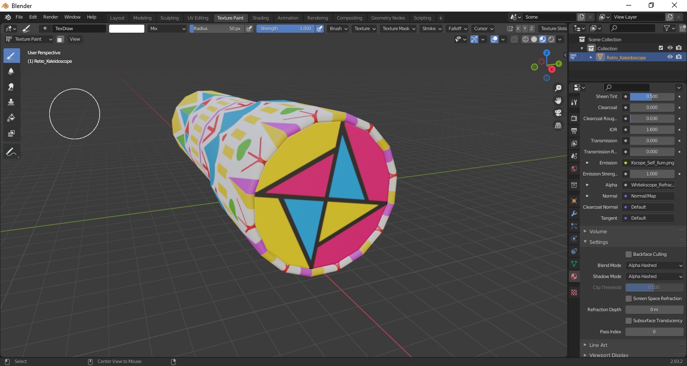 3D Retro Kaleidoscope model