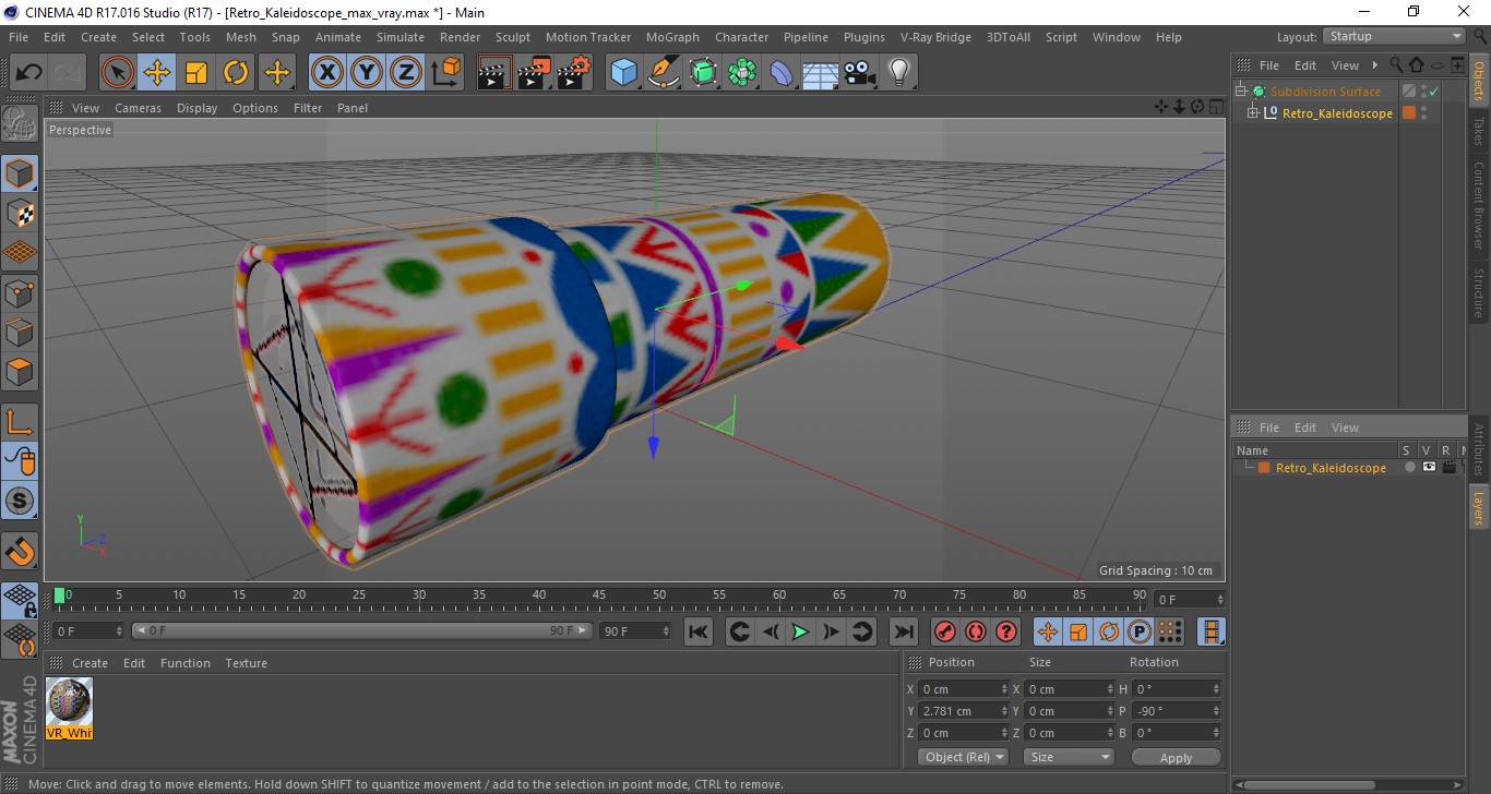 3D Retro Kaleidoscope model