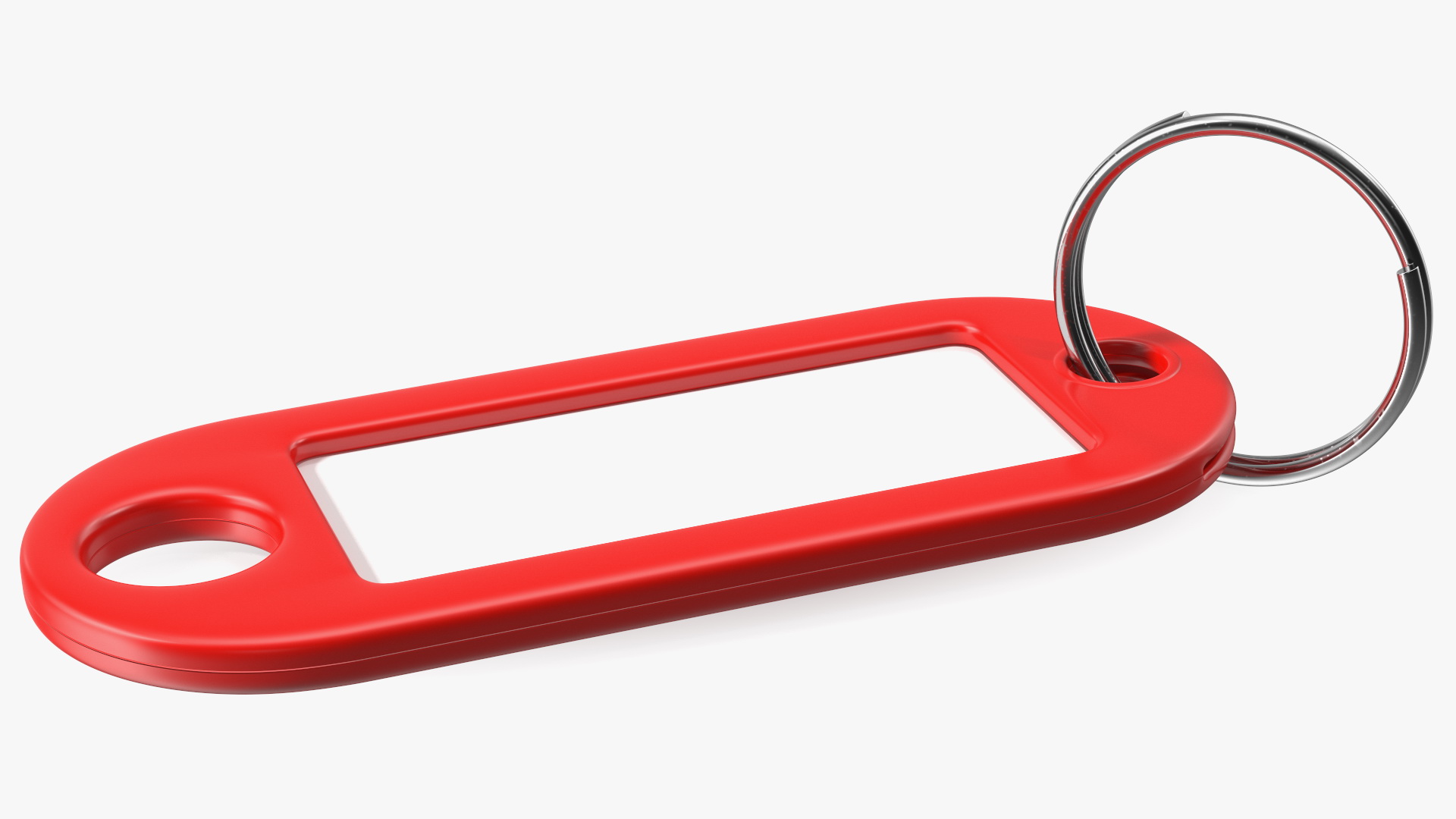 3D Plastic Key Tag with Split Ring