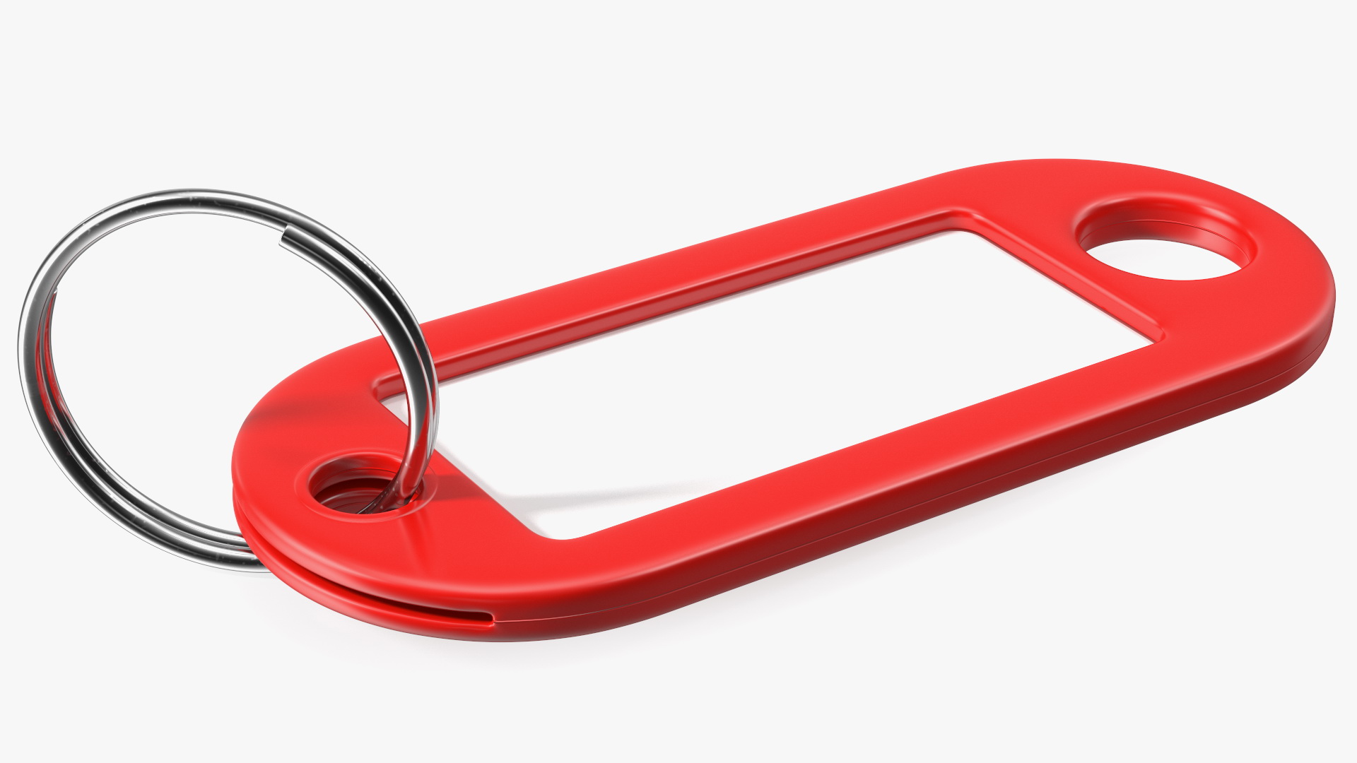 3D Plastic Key Tag with Split Ring