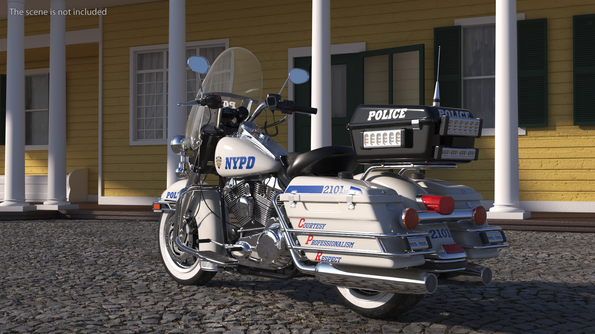 3D US NYPD Motorcycle Road King model