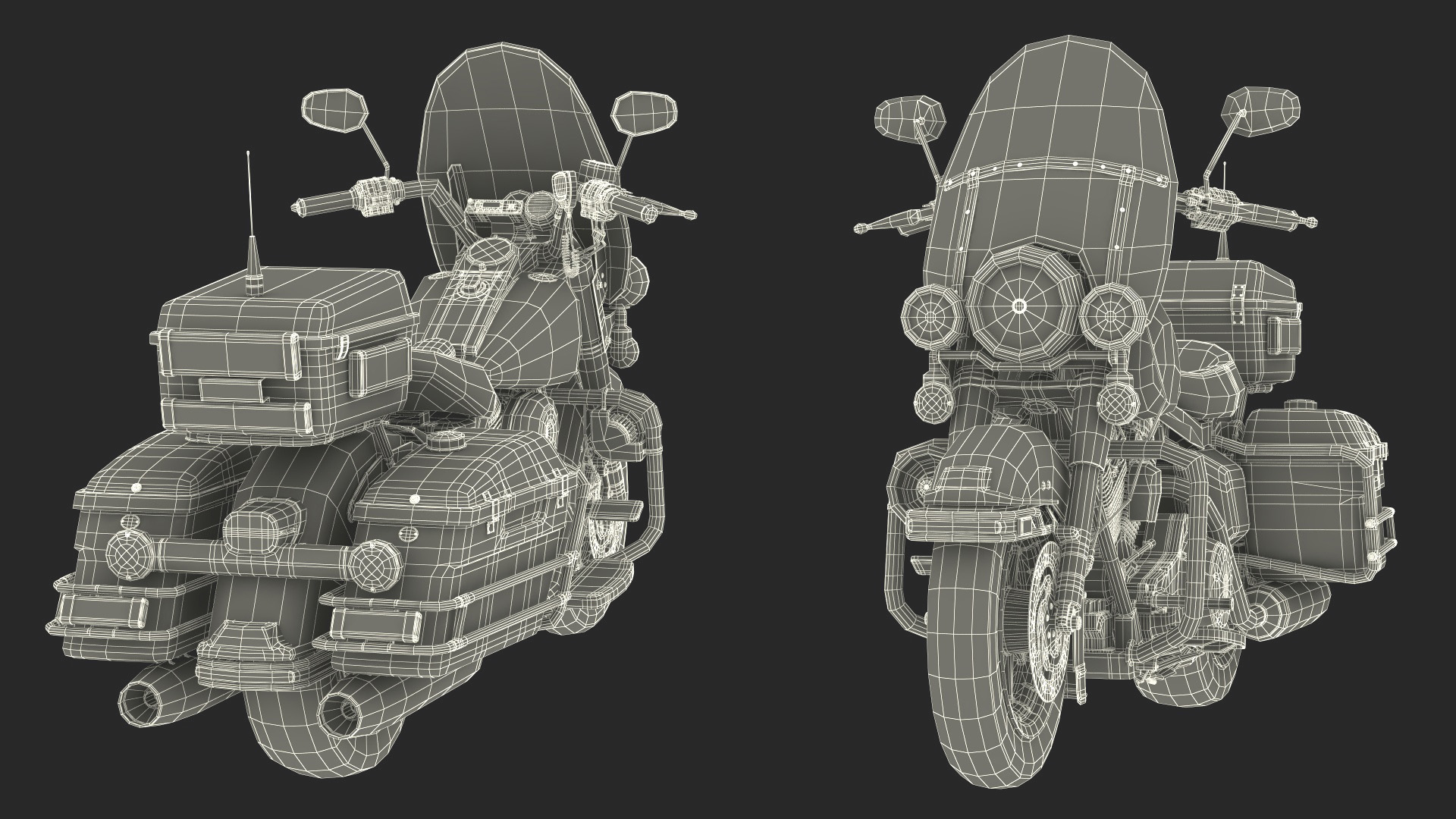 3D US NYPD Motorcycle Road King model