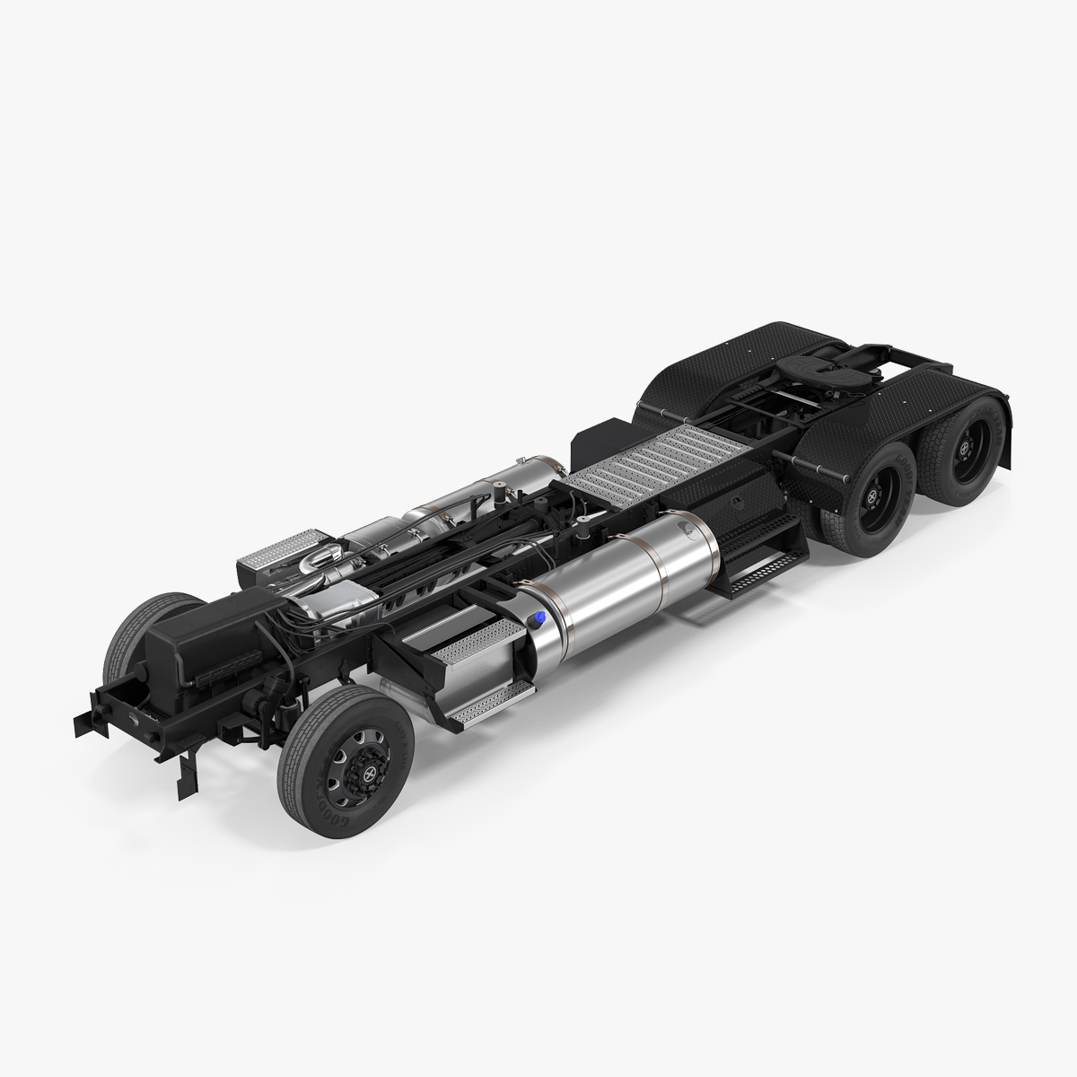 Truck Chassis 3D Model, view 3