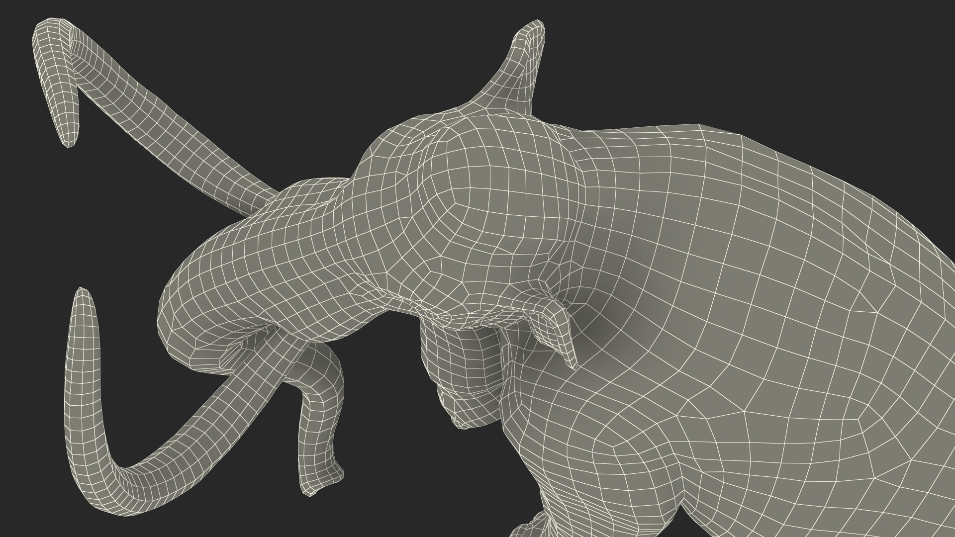3D model Mammoth Walking Pose