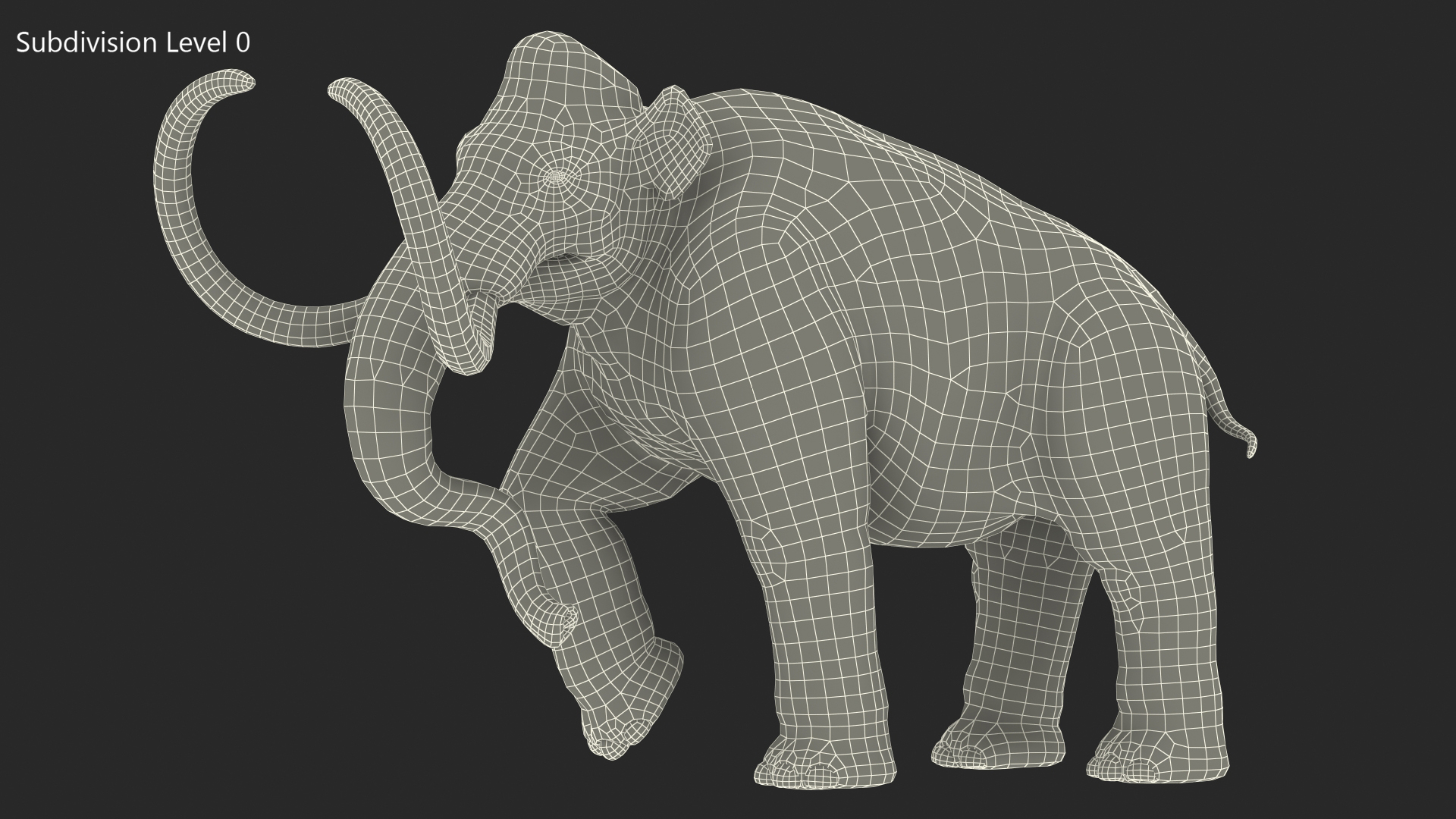 3D model Mammoth Walking Pose