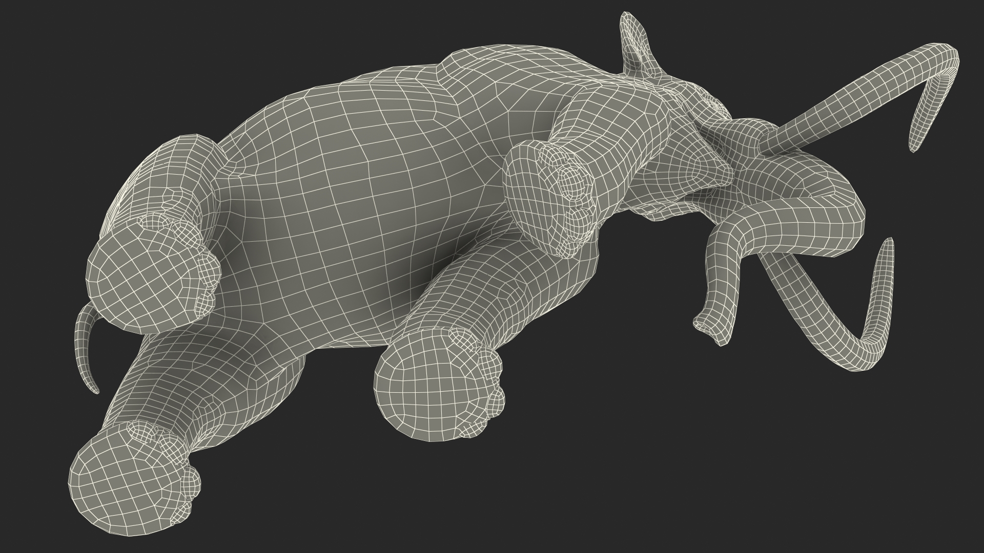 3D model Mammoth Walking Pose