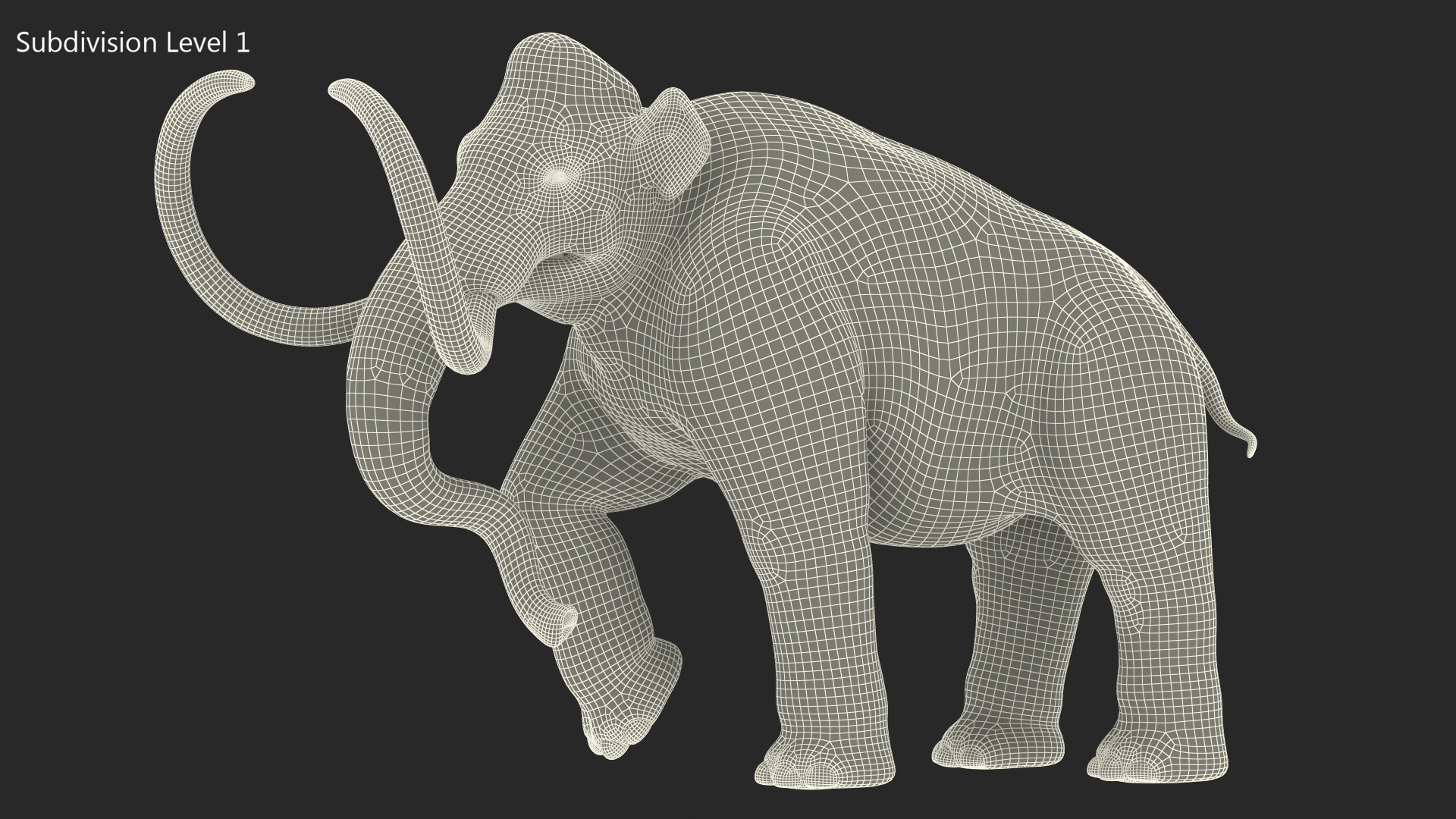 3D model Mammoth Walking Pose