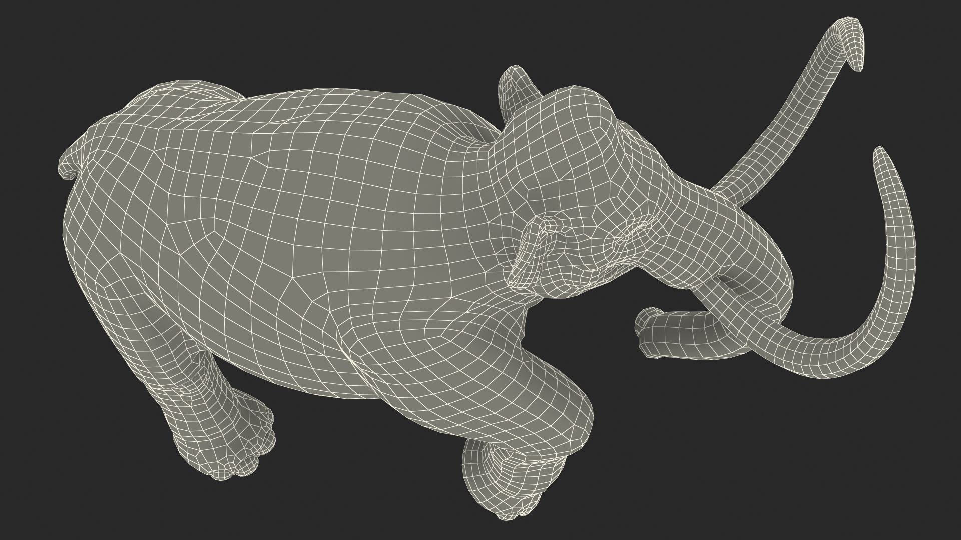 3D model Mammoth Walking Pose