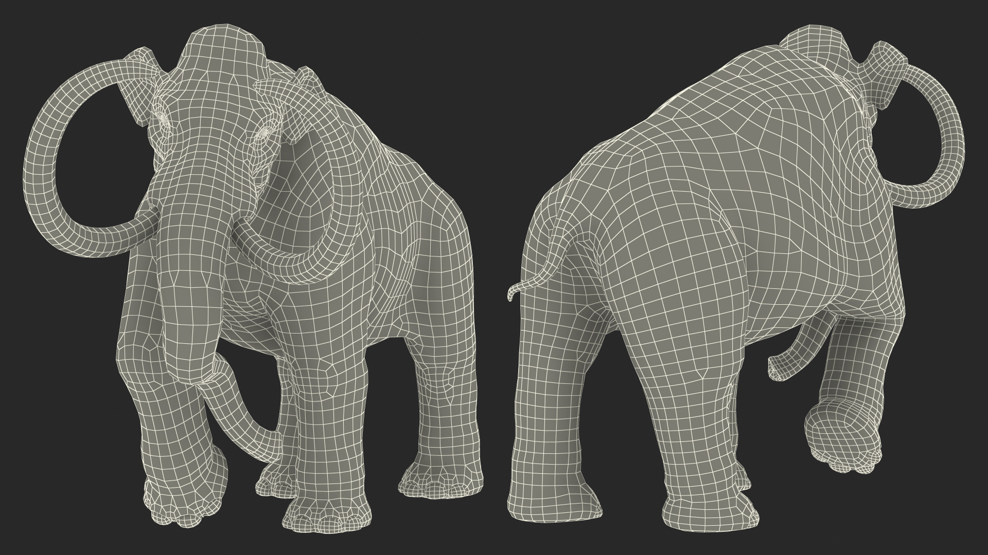 3D model Mammoth Walking Pose