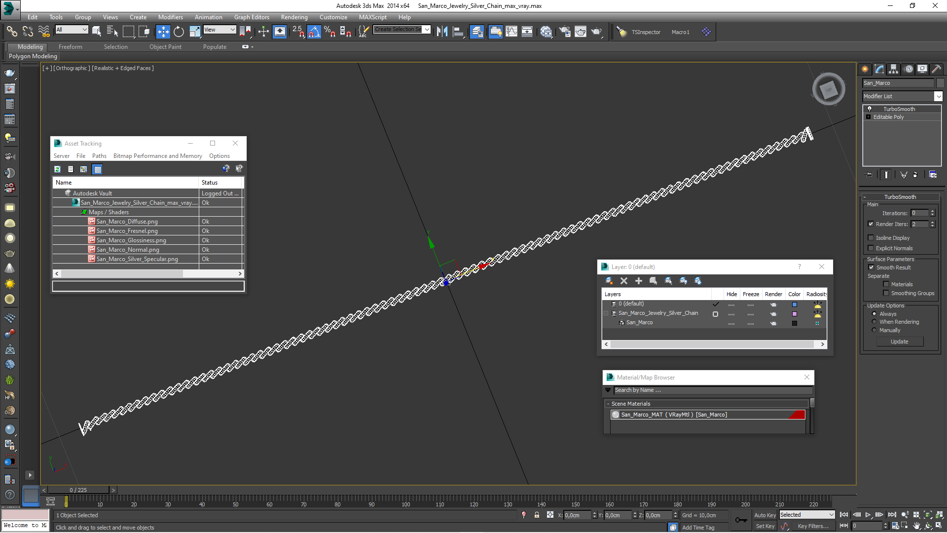 3D model San Marco Jewelry Silver Chain