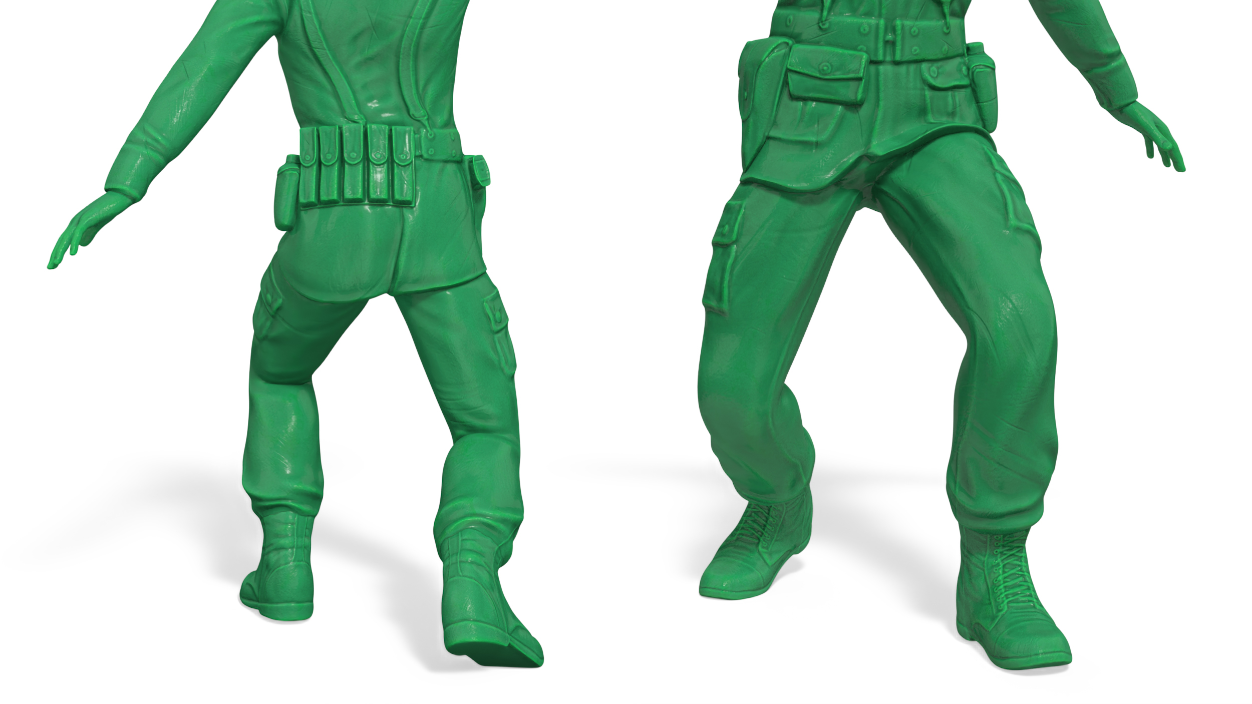 3D model Green Toy Soldier Assault