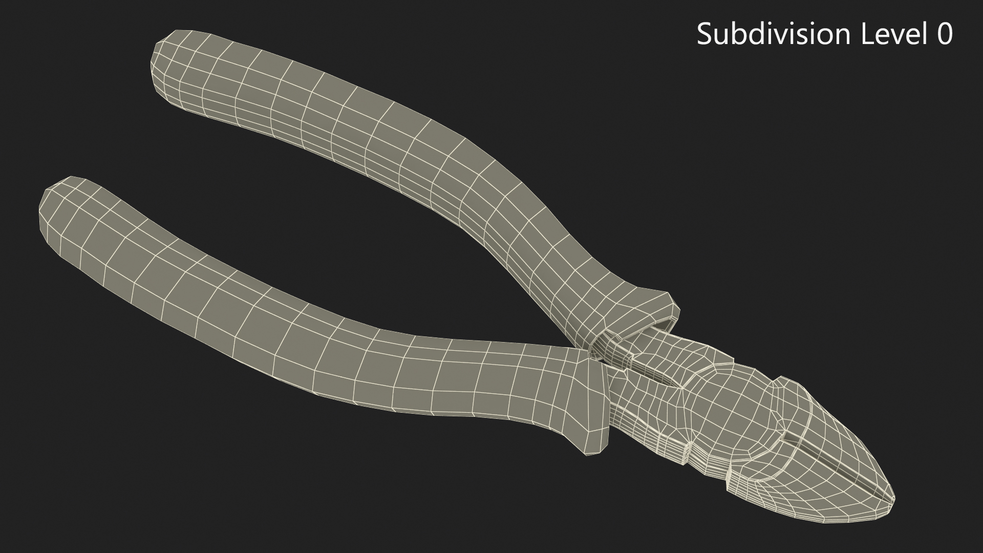 3D Side Cutter Pliers model