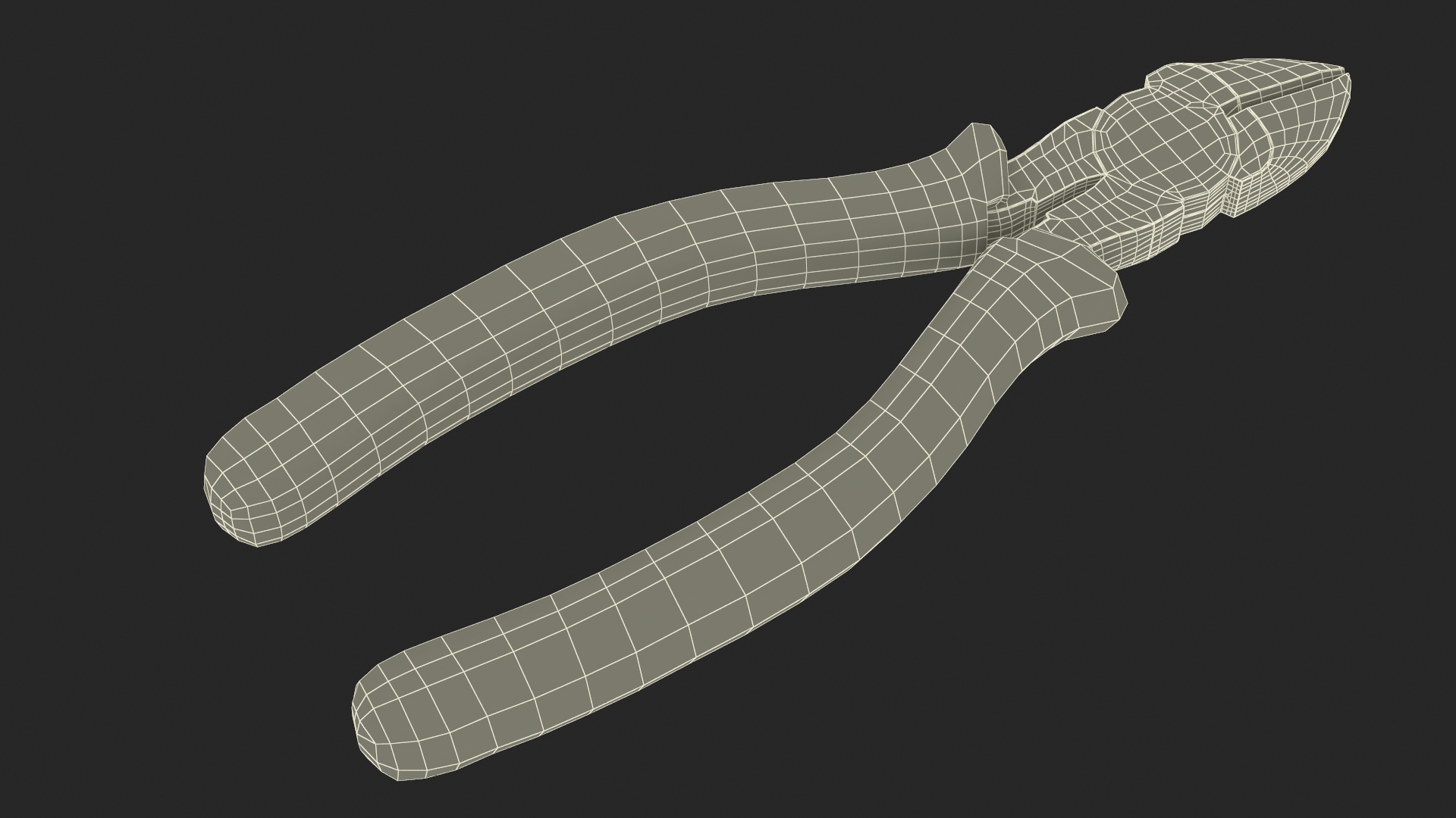 3D Side Cutter Pliers model