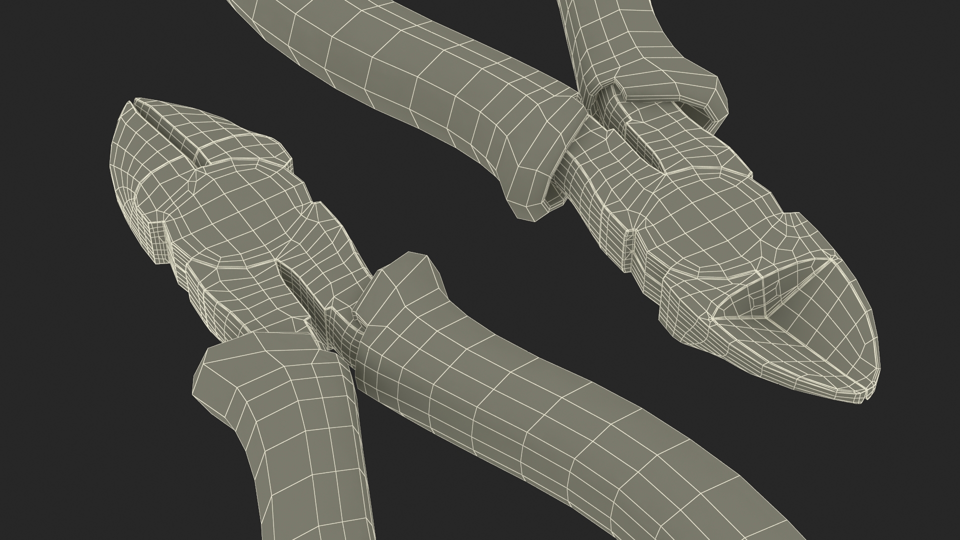 3D Side Cutter Pliers model