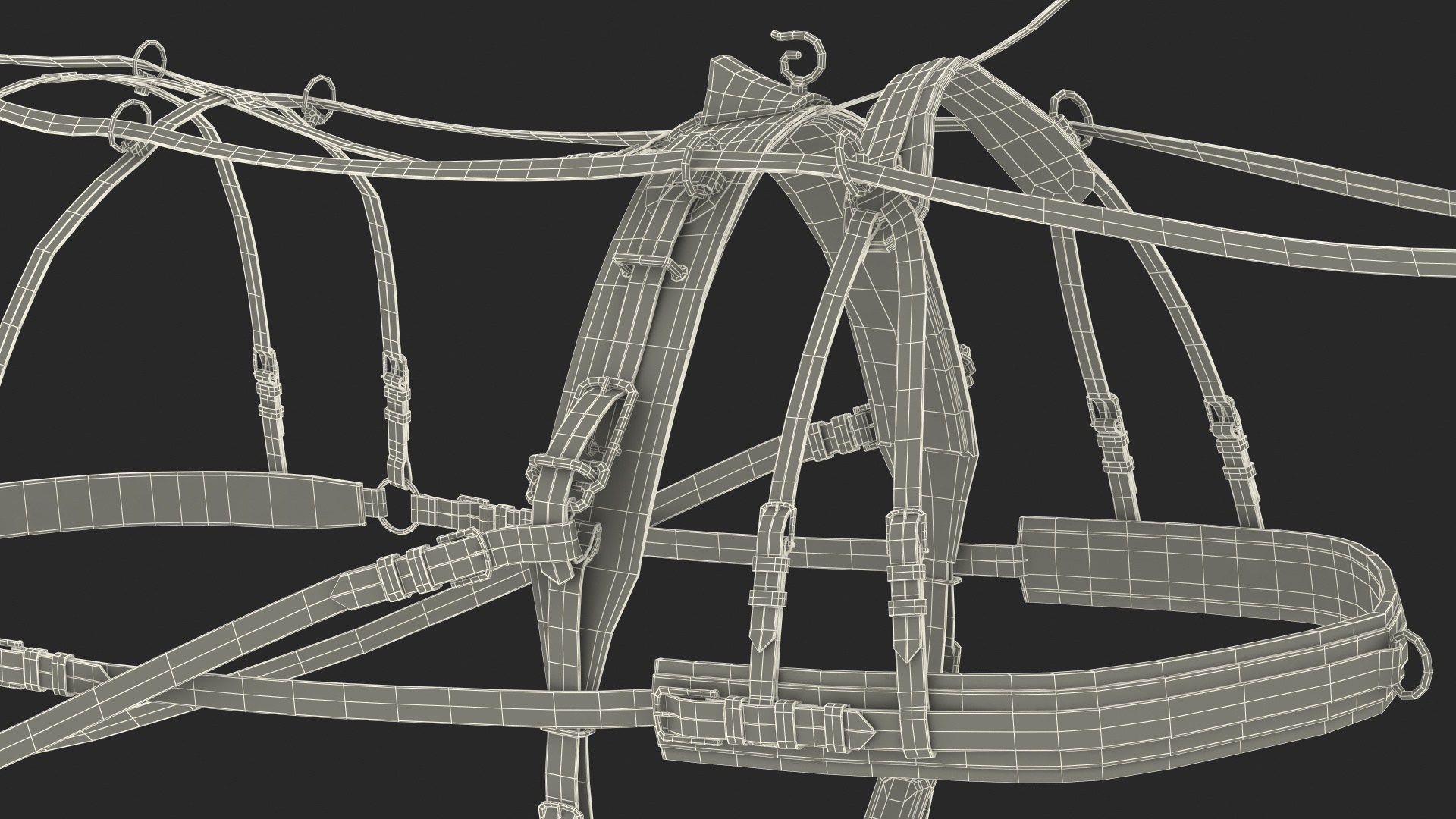 3D model Leather Single Driving Harness