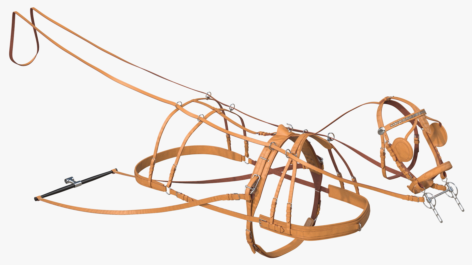 3D model Leather Single Driving Harness