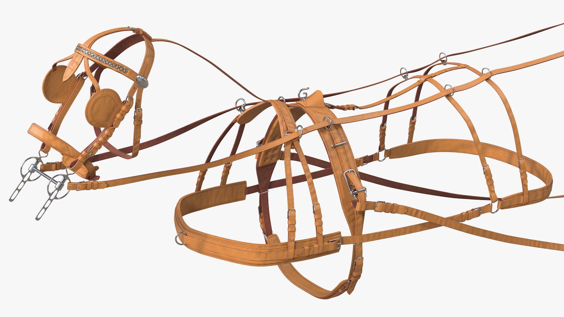 3D model Leather Single Driving Harness