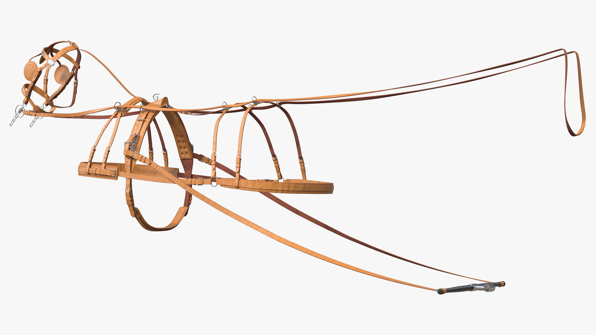 3D model Leather Single Driving Harness