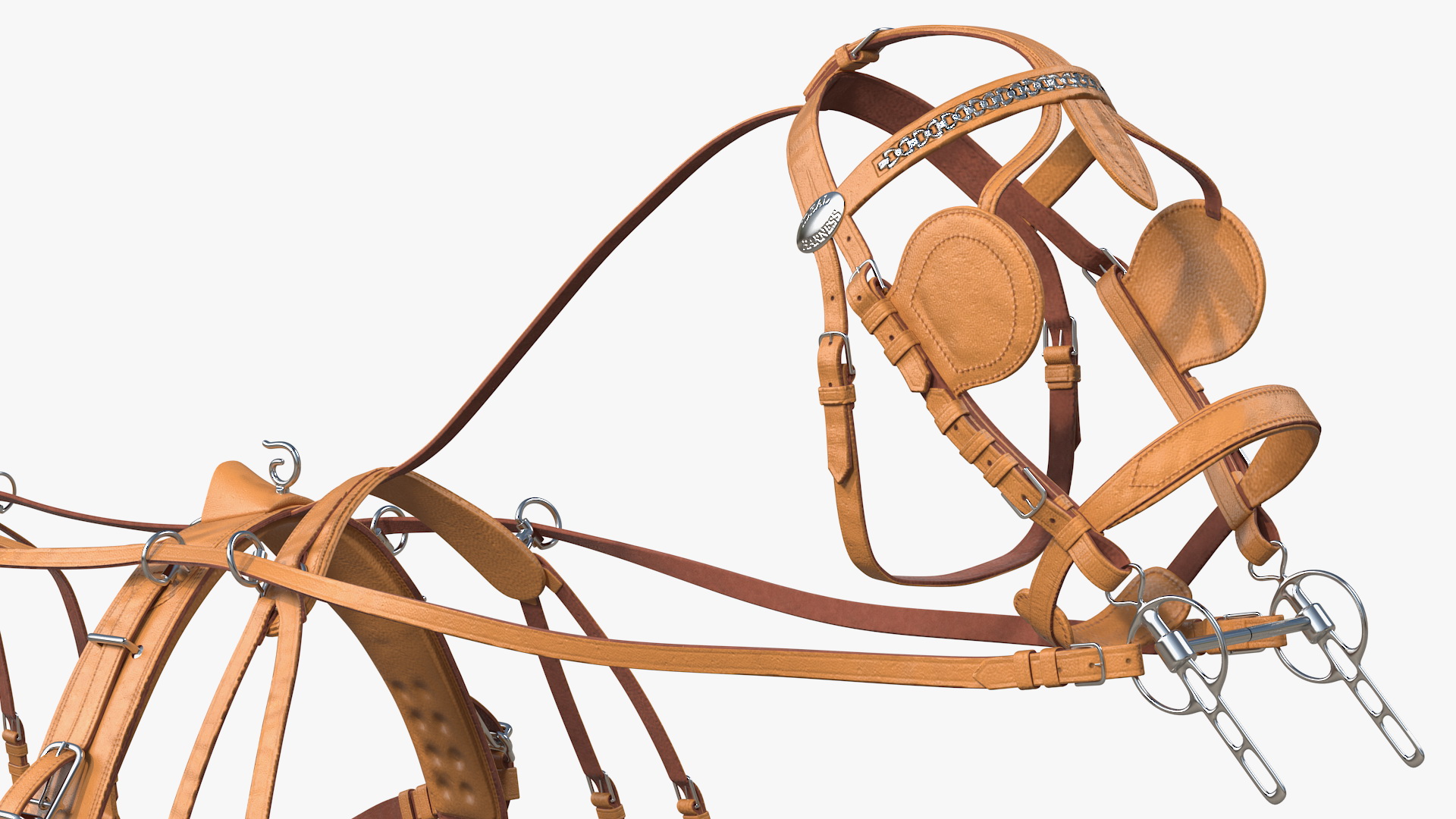 3D model Leather Single Driving Harness
