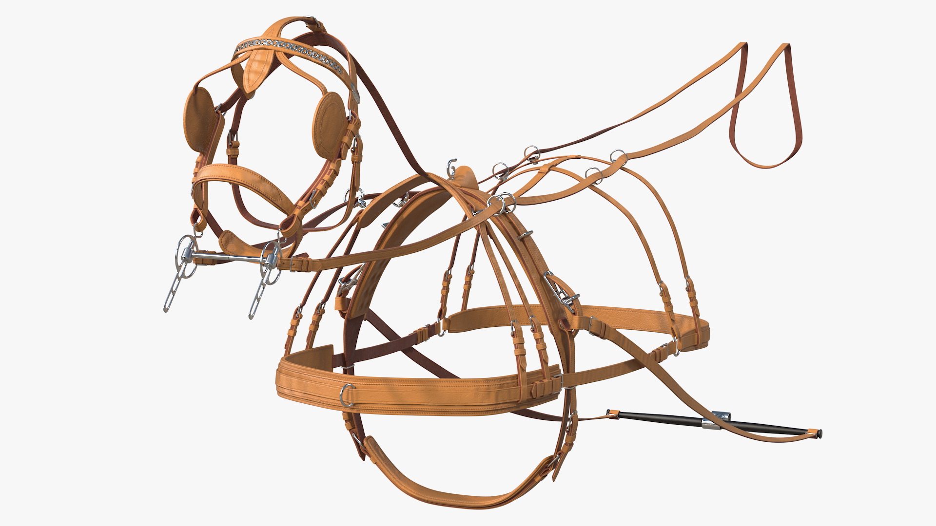 3D model Leather Single Driving Harness