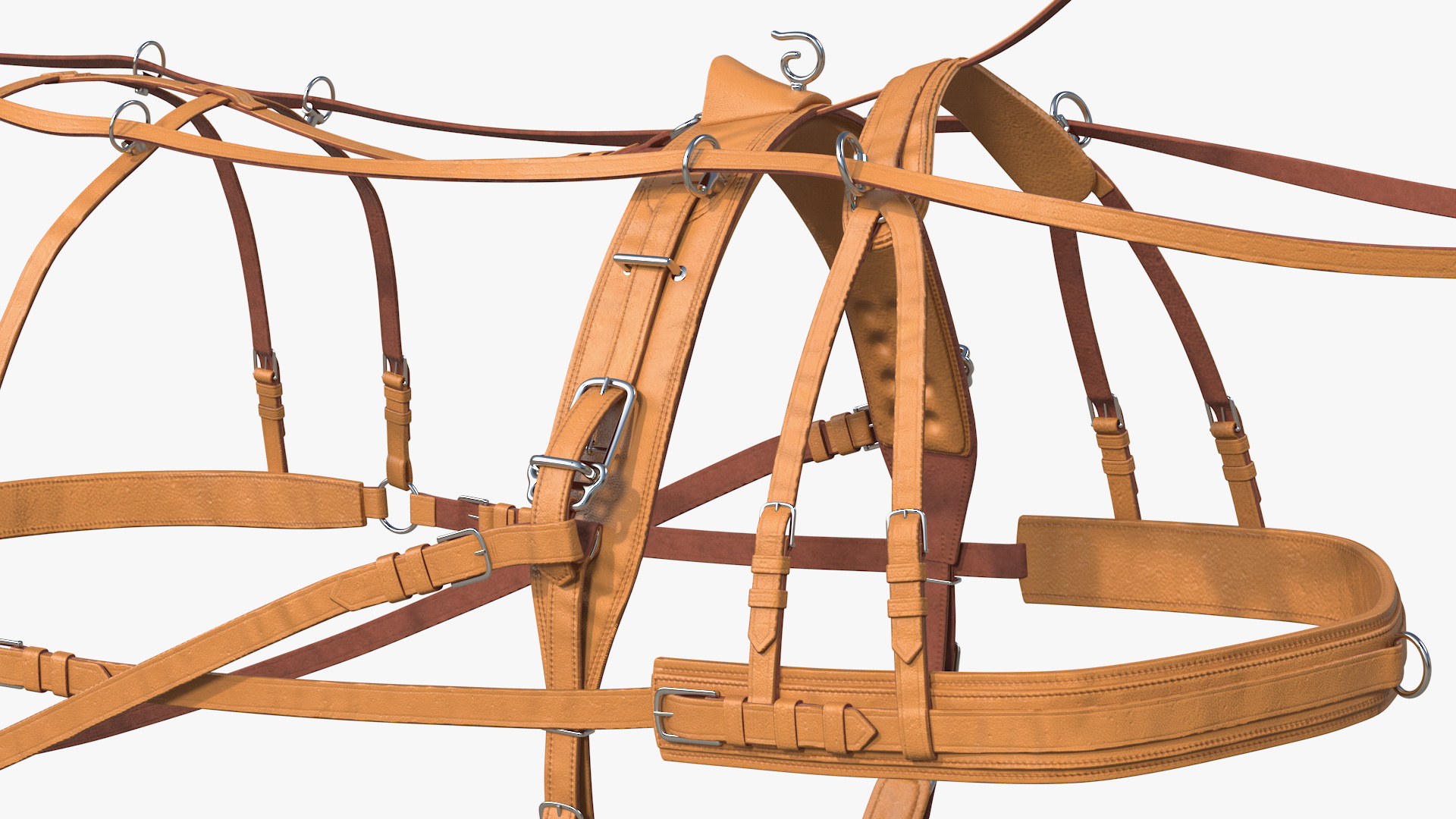 3D model Leather Single Driving Harness