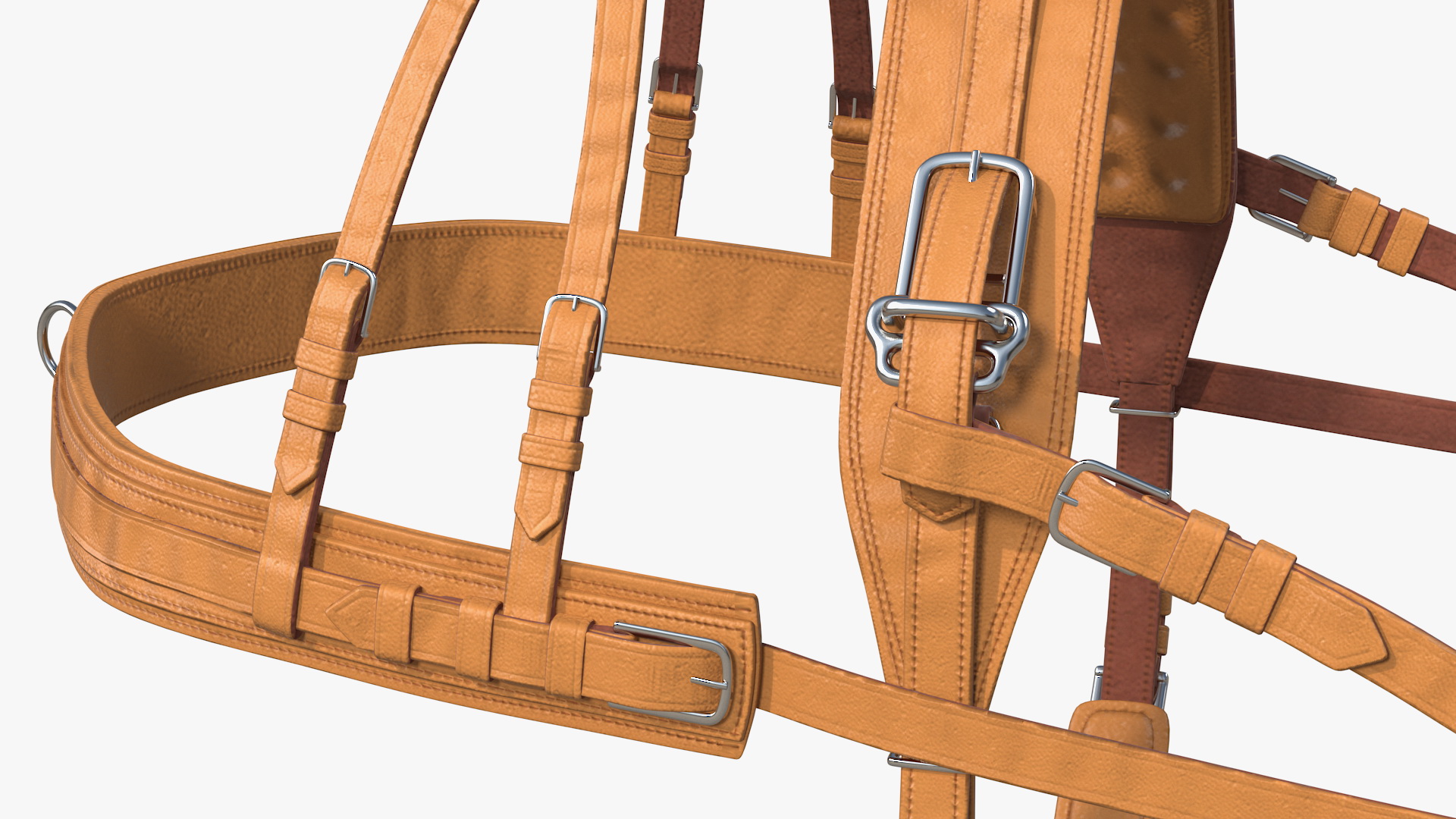 3D model Leather Single Driving Harness