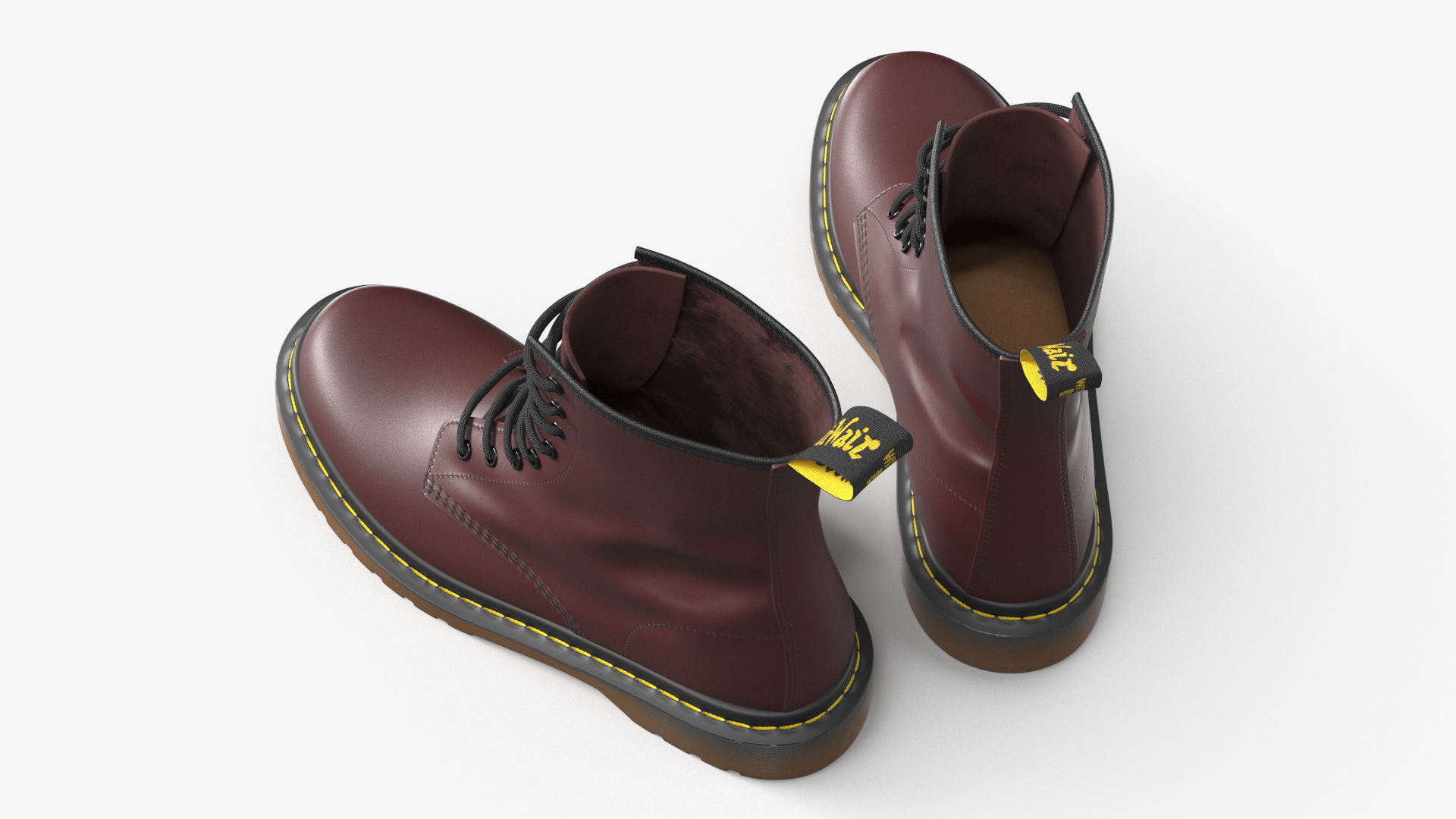 3D Dr Martens 1460 Smooth Cherry Red model