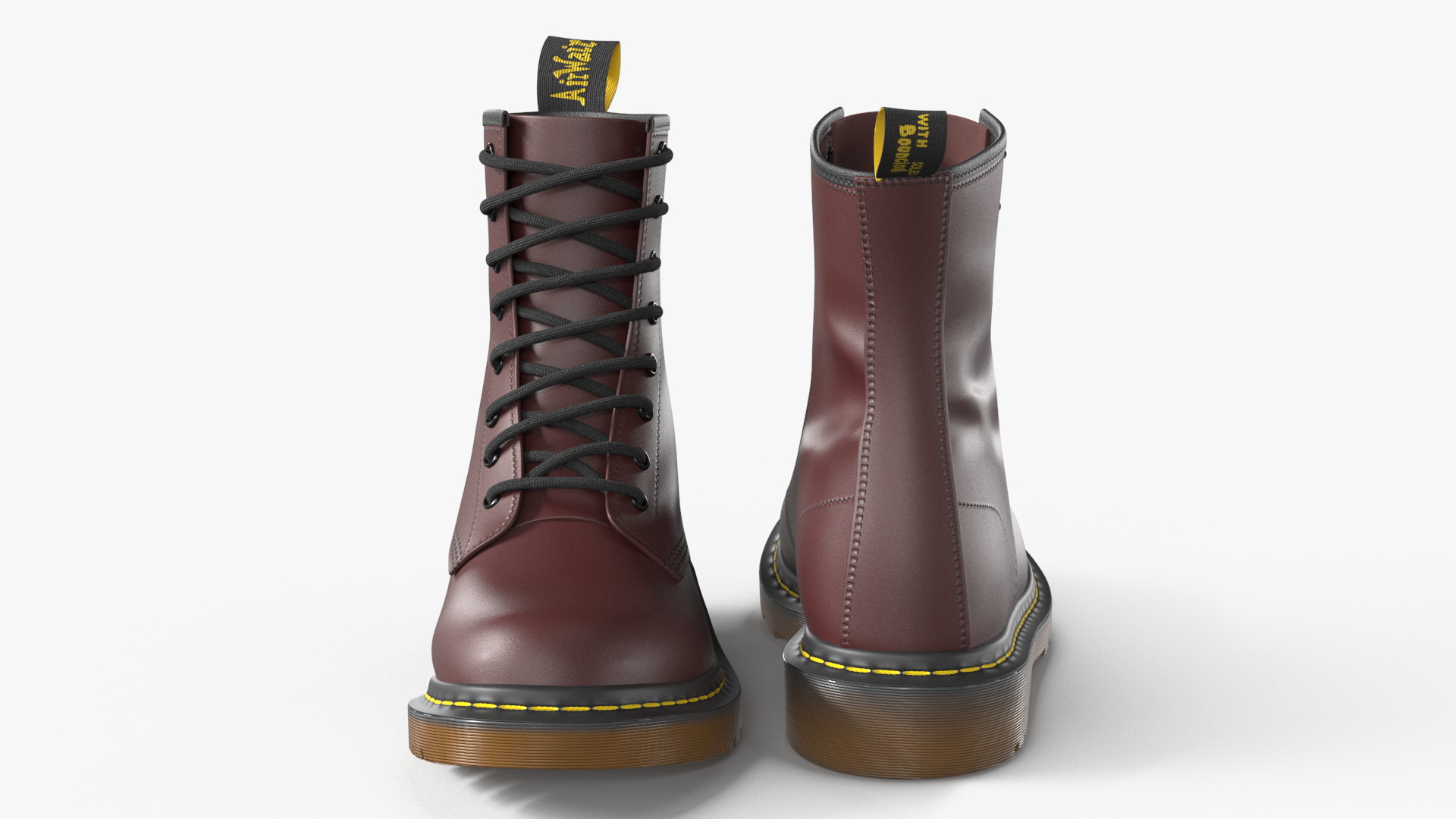 3D Dr Martens 1460 Smooth Cherry Red model