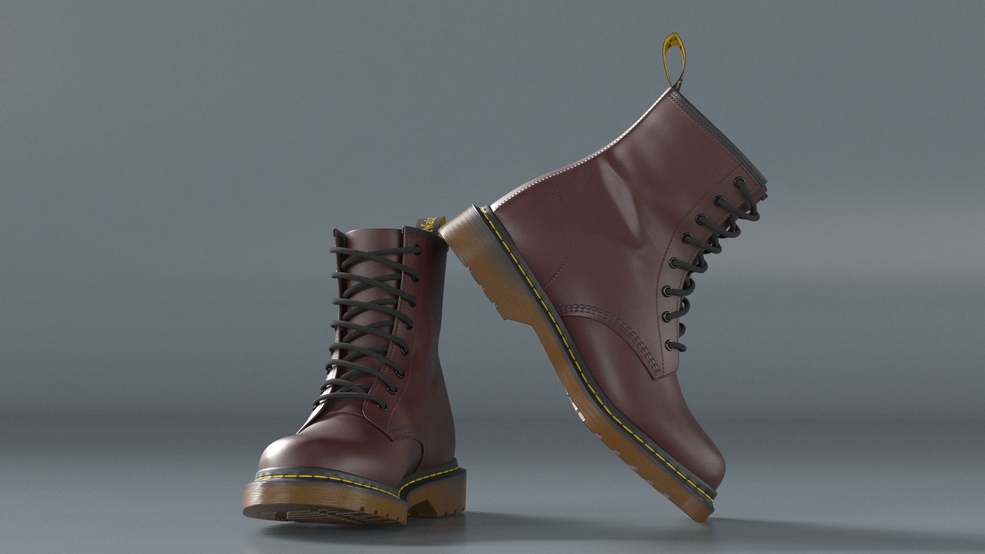 3D Dr Martens 1460 Smooth Cherry Red model
