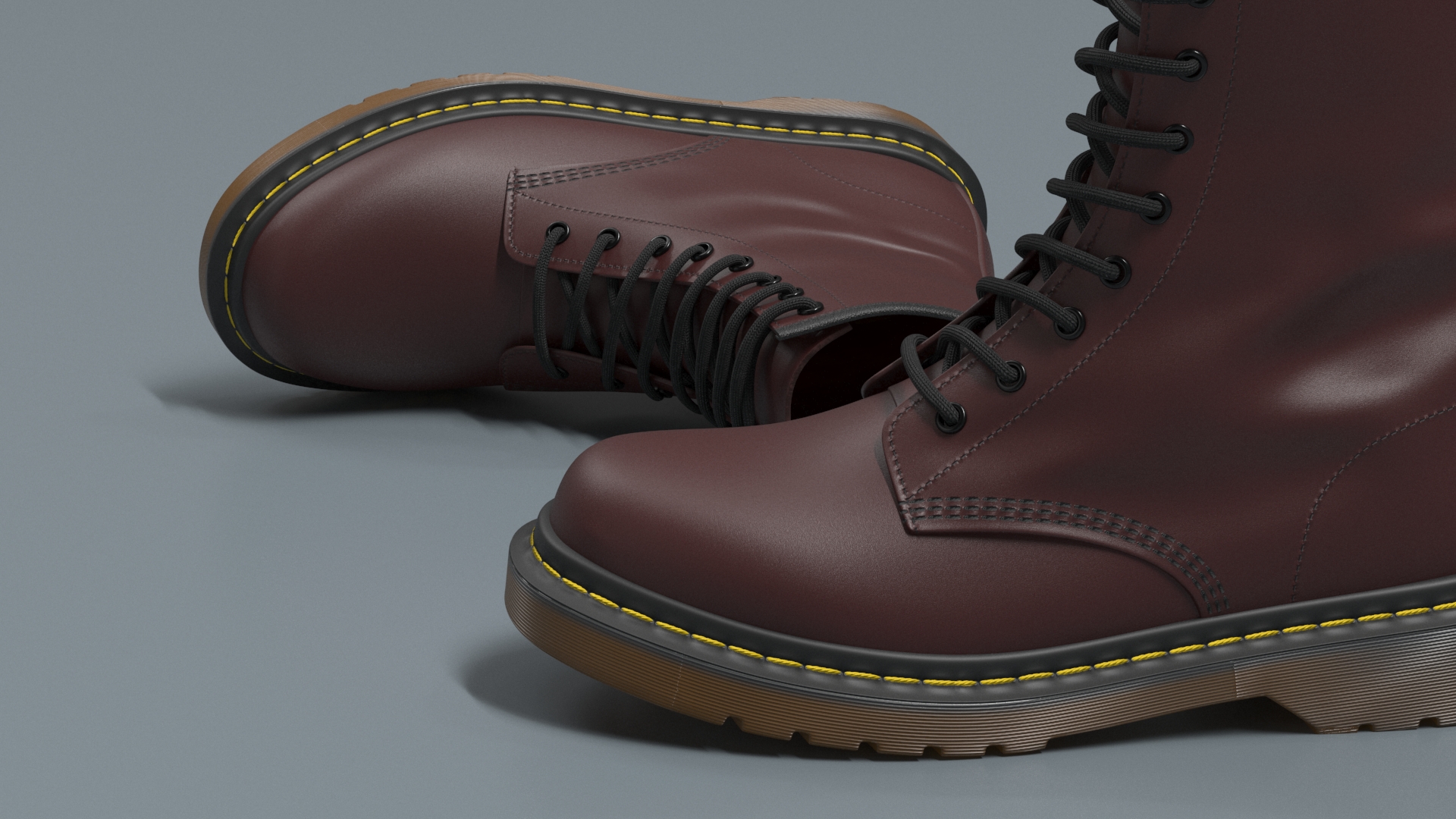 3D Dr Martens 1460 Smooth Cherry Red model