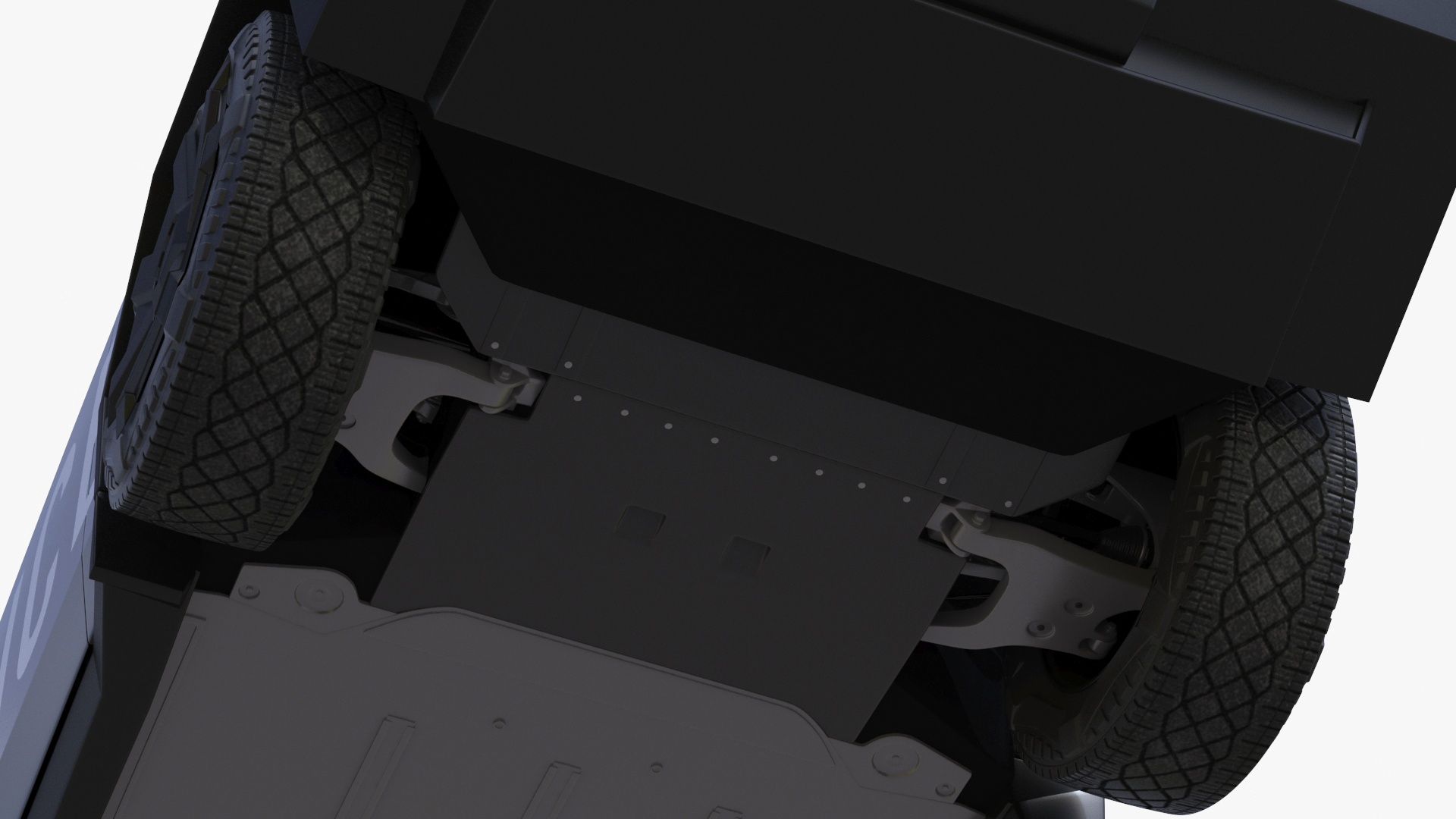 Tesla Cybertruck Police Car Rigged 3D model