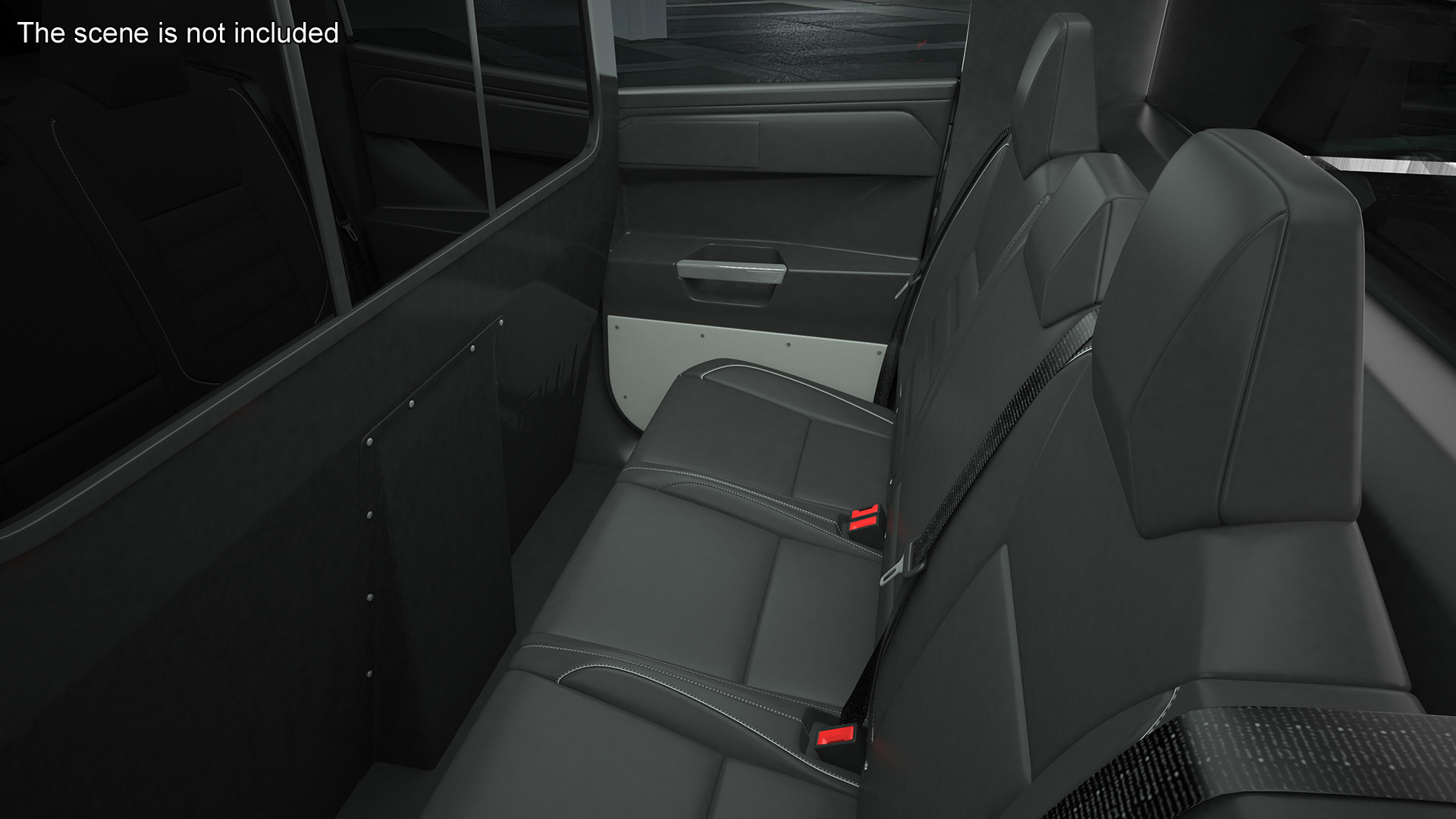 Tesla Cybertruck Police Car Rigged 3D model