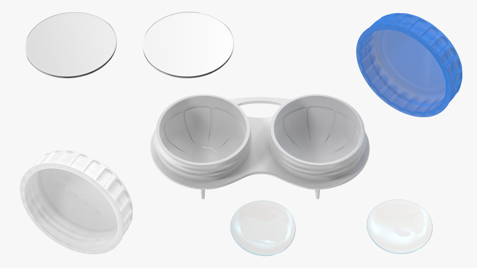 Bausch and Lomb Contact Lens and Case 3D