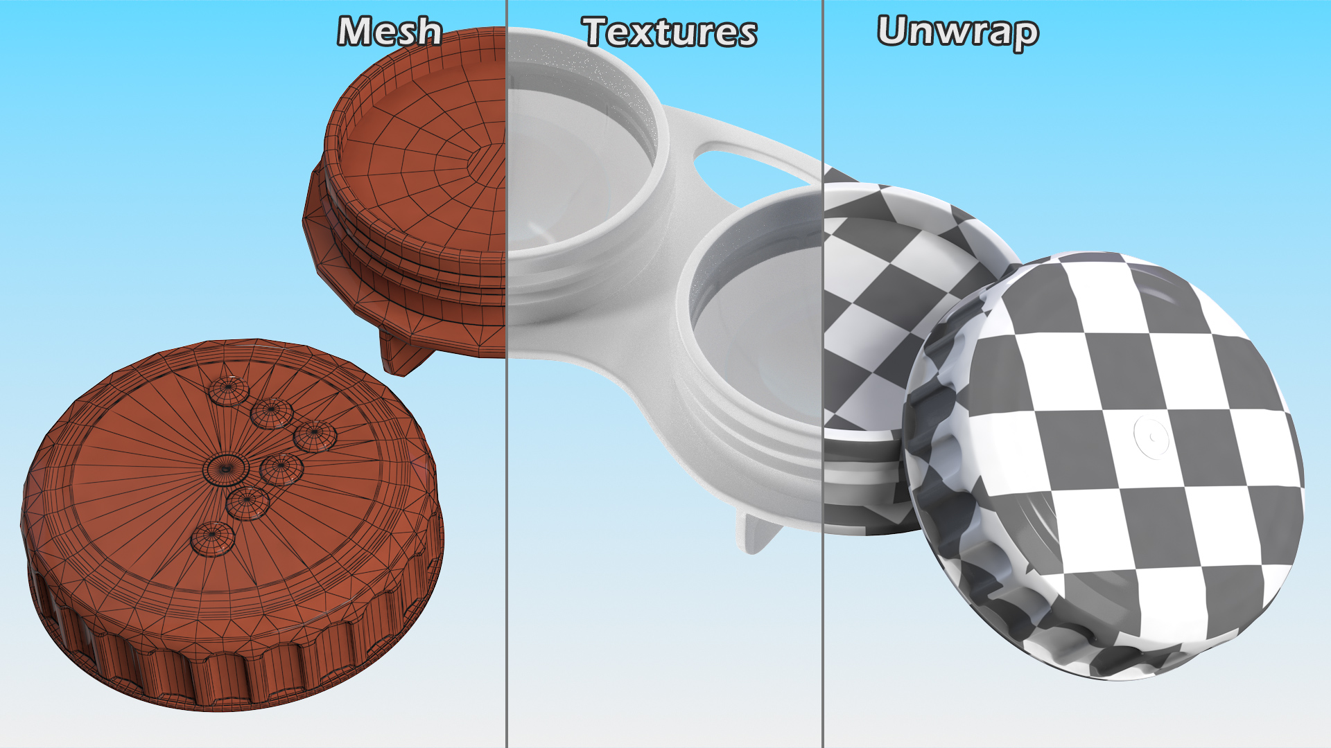 Bausch and Lomb Contact Lens and Case 3D