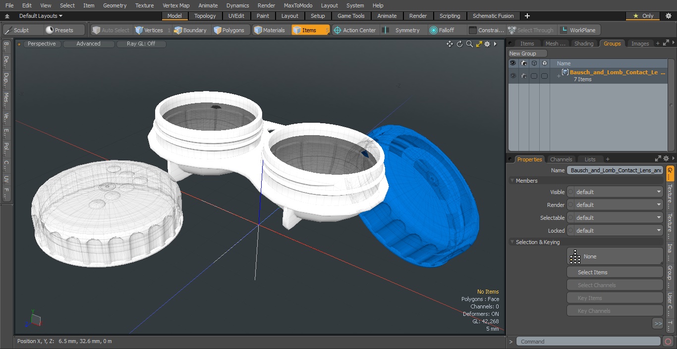 Bausch and Lomb Contact Lens and Case 3D