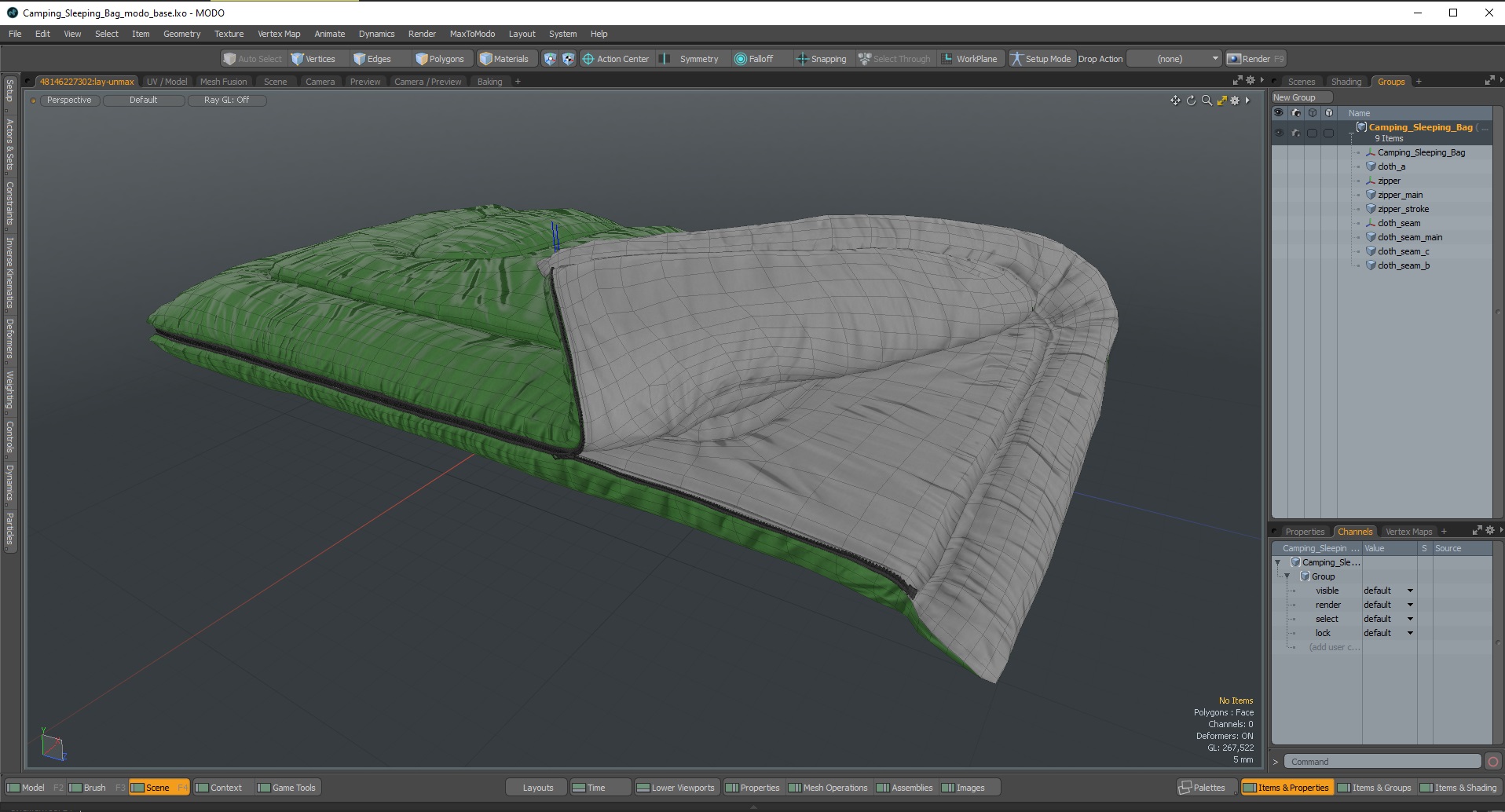 3D model Camping Sleeping Bag