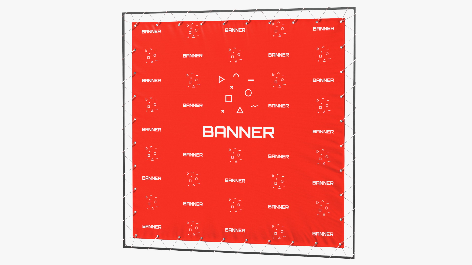 3D Outdoor Vinyl Banner with Eyelets 3m x 3m