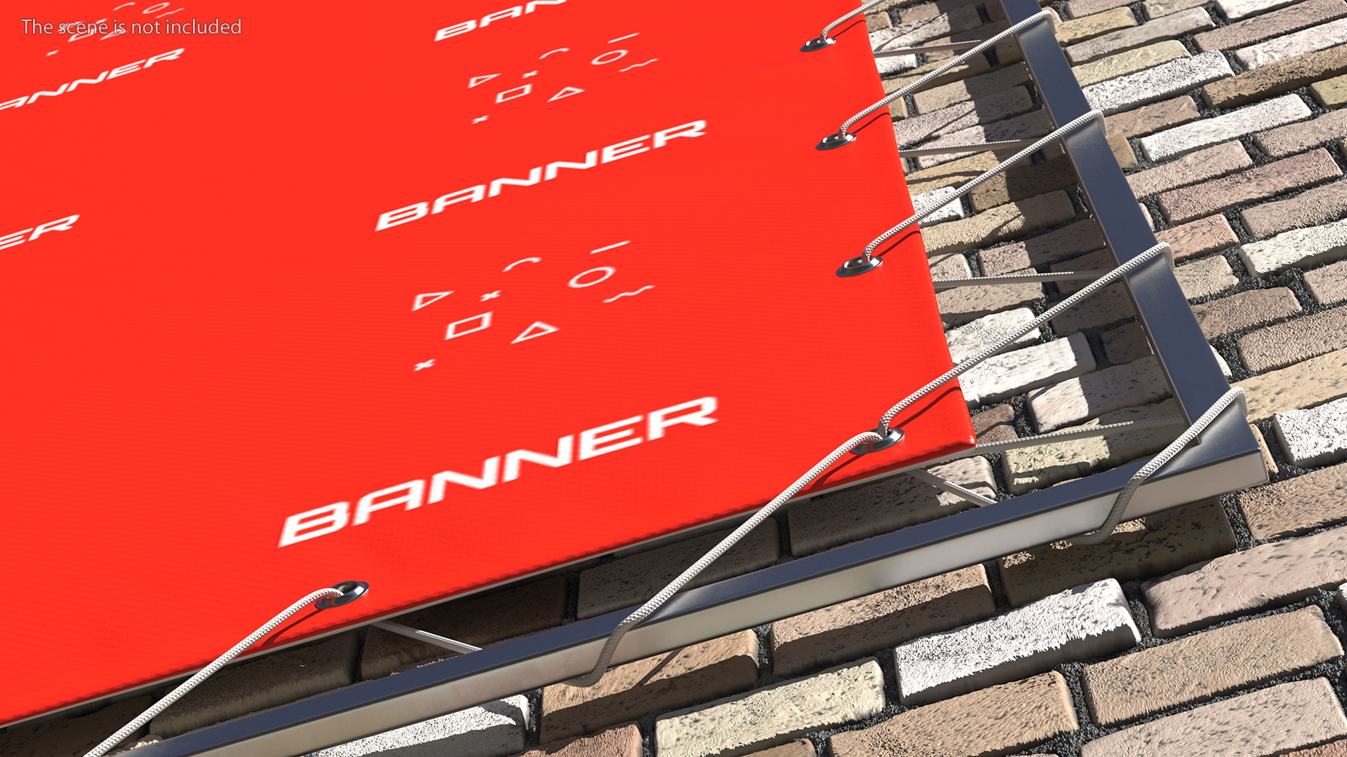 3D Outdoor Vinyl Banner with Eyelets 3m x 3m