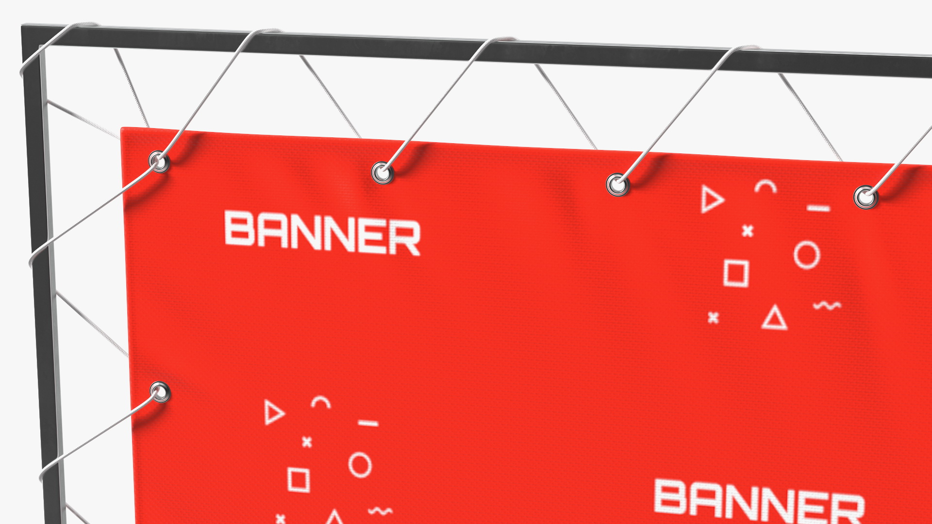 3D Outdoor Vinyl Banner with Eyelets 3m x 3m