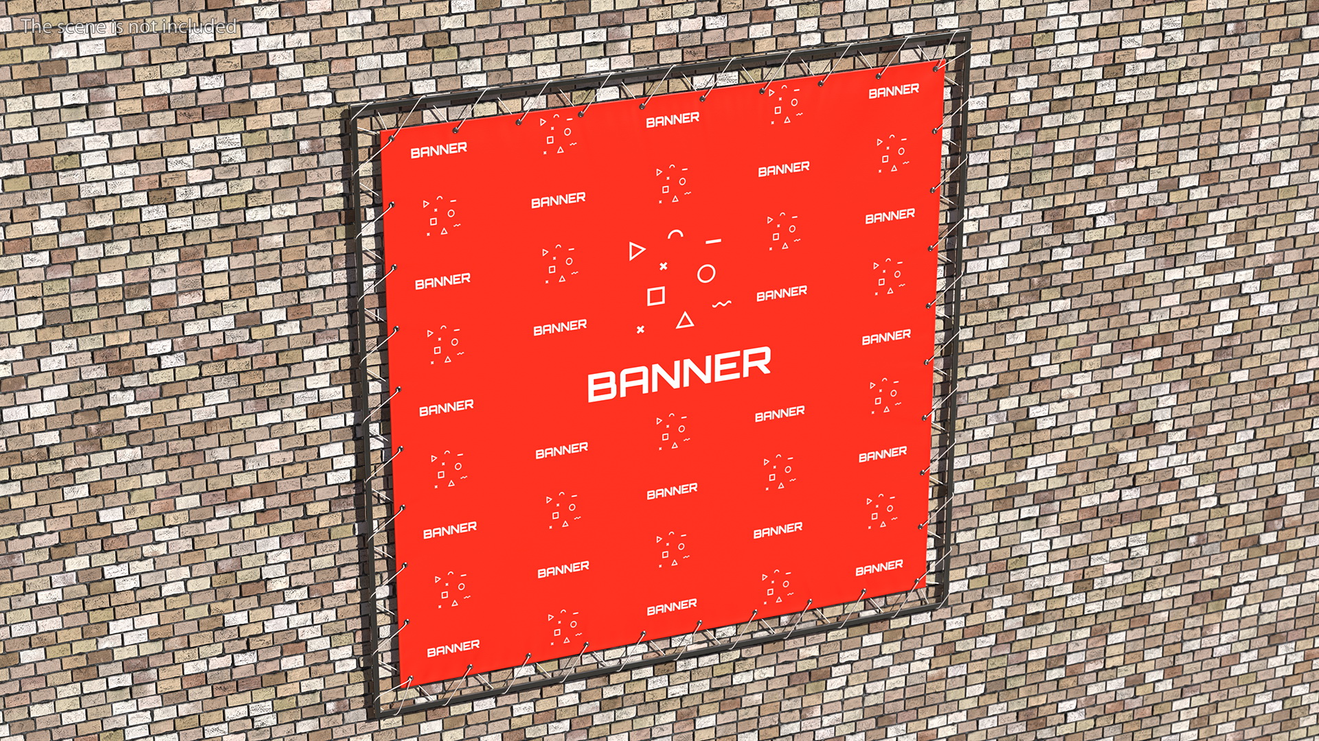 3D Outdoor Vinyl Banner with Eyelets 3m x 3m