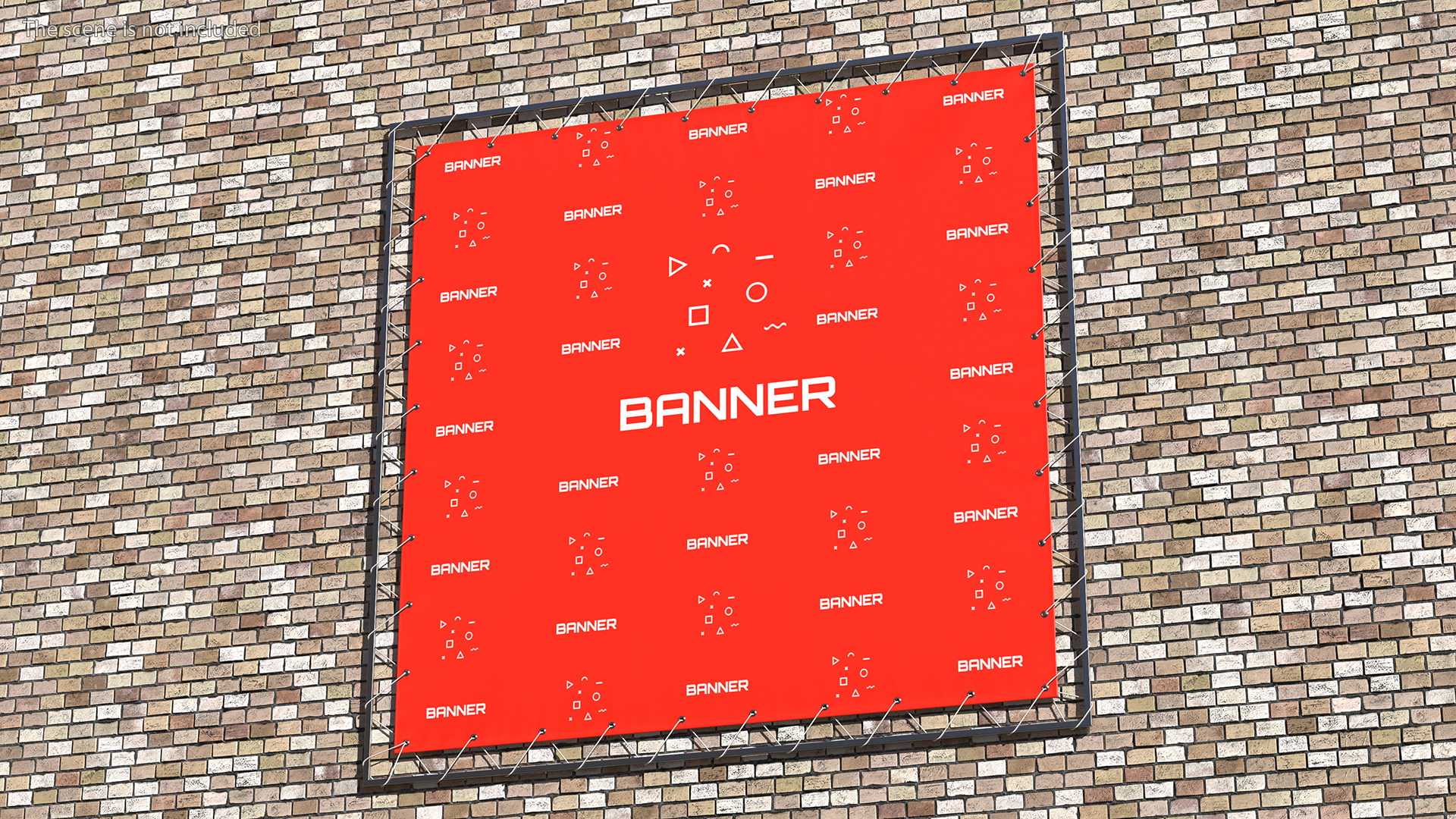 3D Outdoor Vinyl Banner with Eyelets 3m x 3m